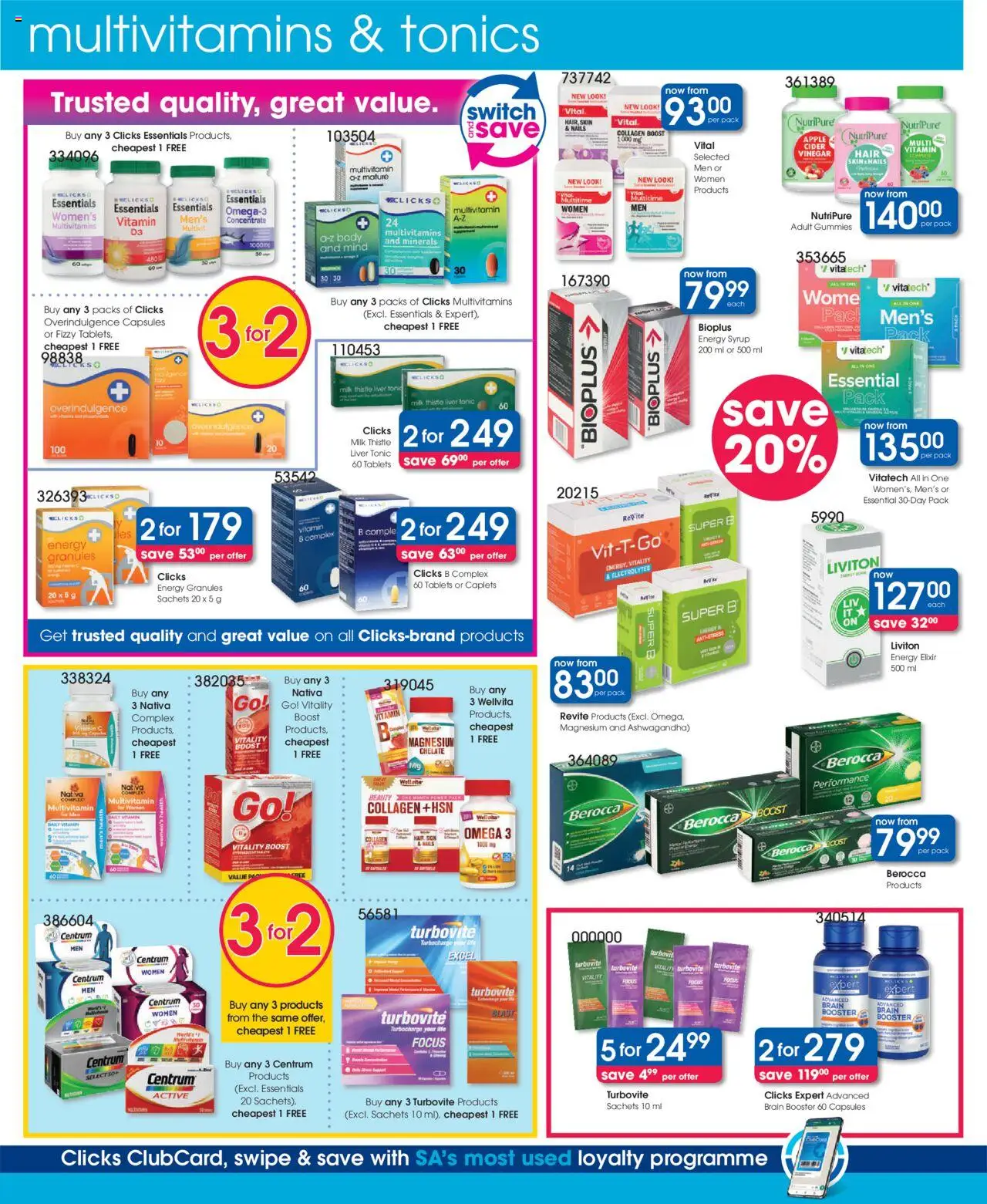 New Clicks catalogue – valid from 23.09.2025 | Page: 34 | Products: Drone, Milk, Switch, Syrup