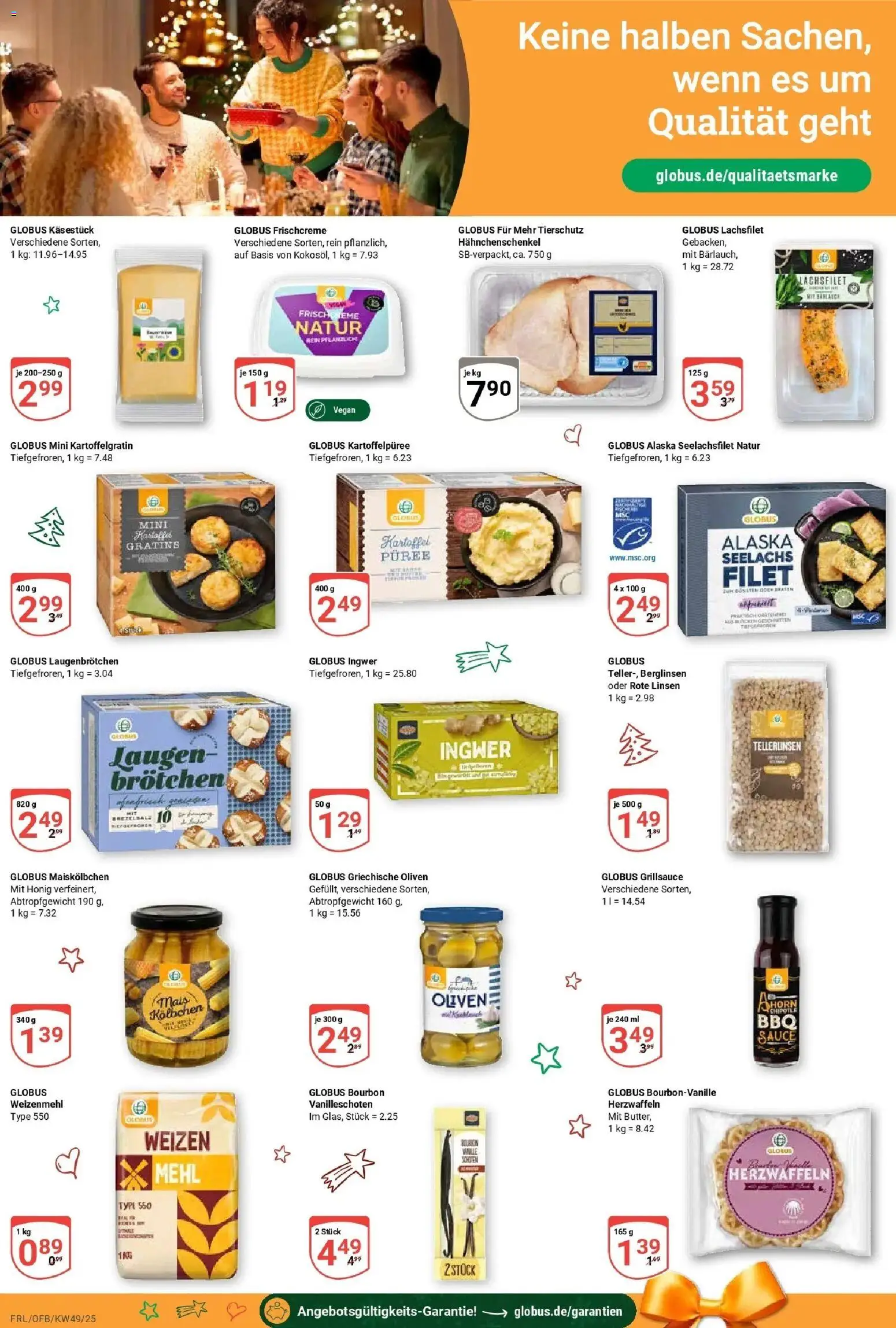 Globus prospekt Freilassing	 – gültig ab 01.12.2025 | Seite: 16 | Produkte: Mehl, Hahnchenschenkel, Weizenmehl, Bourbon