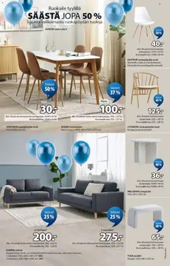 JYSK-mainoslehti voimassa 19.03.2026 alkaen | Sivu: 5 | Tuotteet: Kangas, Pöytä, Tuoli, Penkki