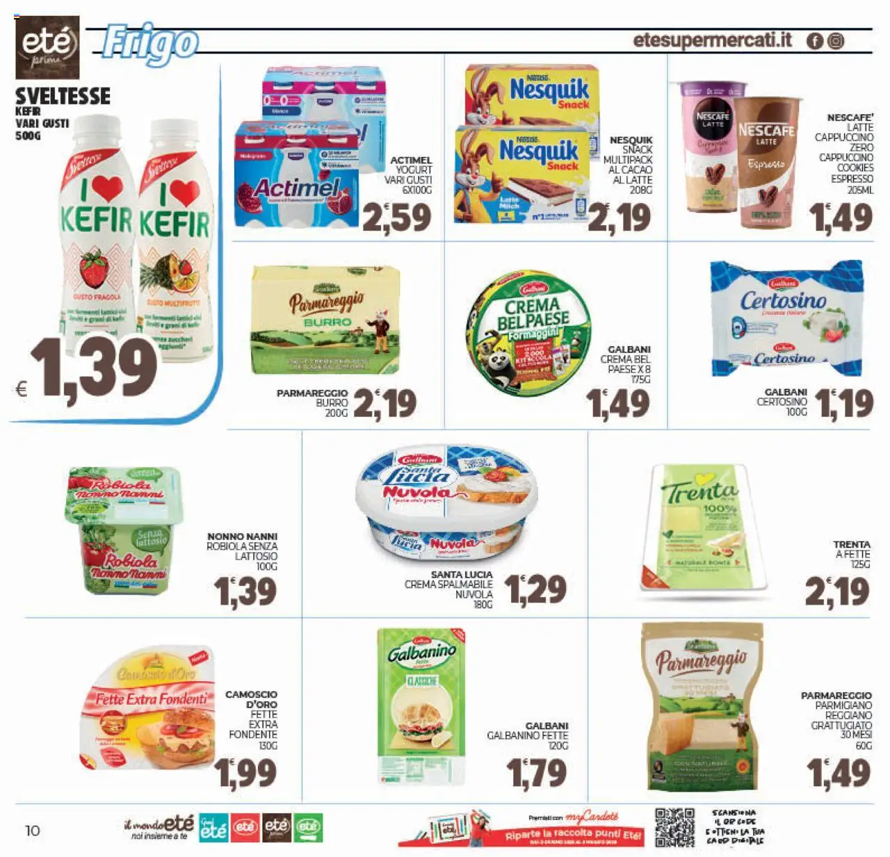 Volantino Eté del 19.08.2025 | Pagina: 10 | Prodotti: Crema, Yogurt, Burro, Robiola