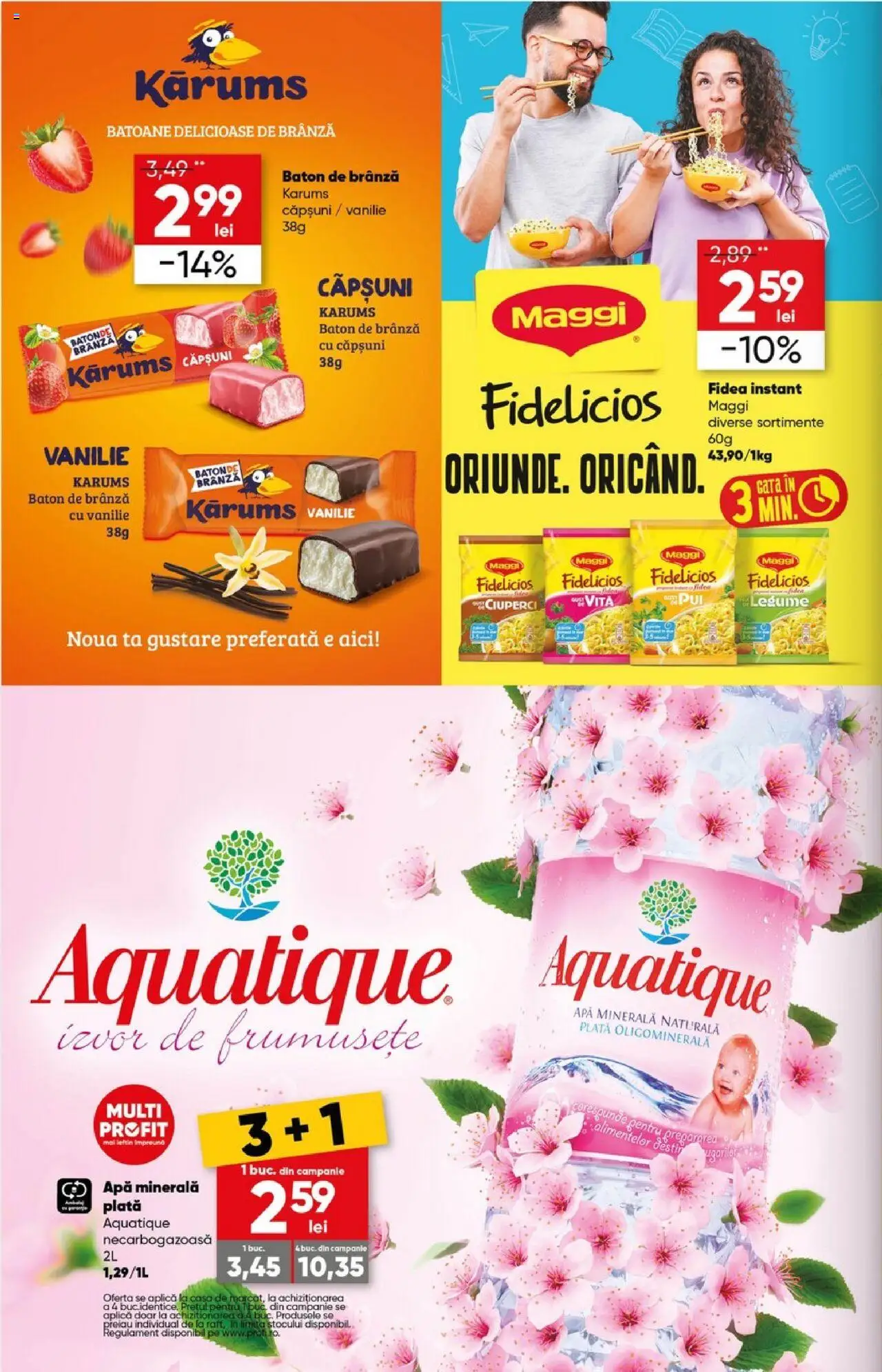 Noul catalog Profi – valabil de la 15.10.2025 | Pagină: 14 | Produse: Yazı tahtası kalemi, Hacıyatmaz Kedi Oyuncağı, Brânză, Căpșuni