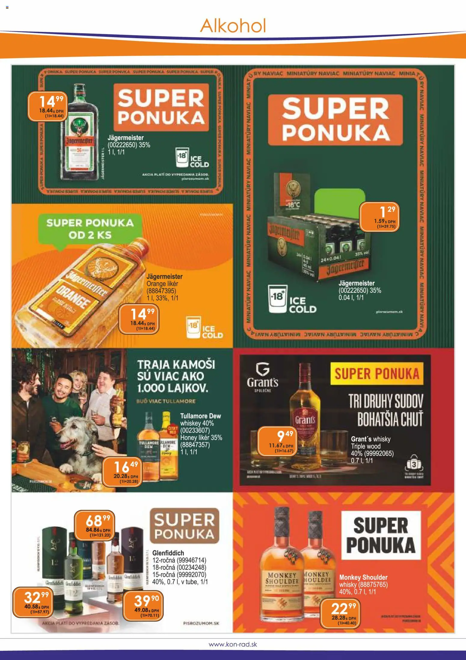 Nové KON - RAD akcie – leták je platný od 01.01.2026 | Strana: 2 | Produkty: Jägermeister, Whisky, Alkohol, Tullamore Dew