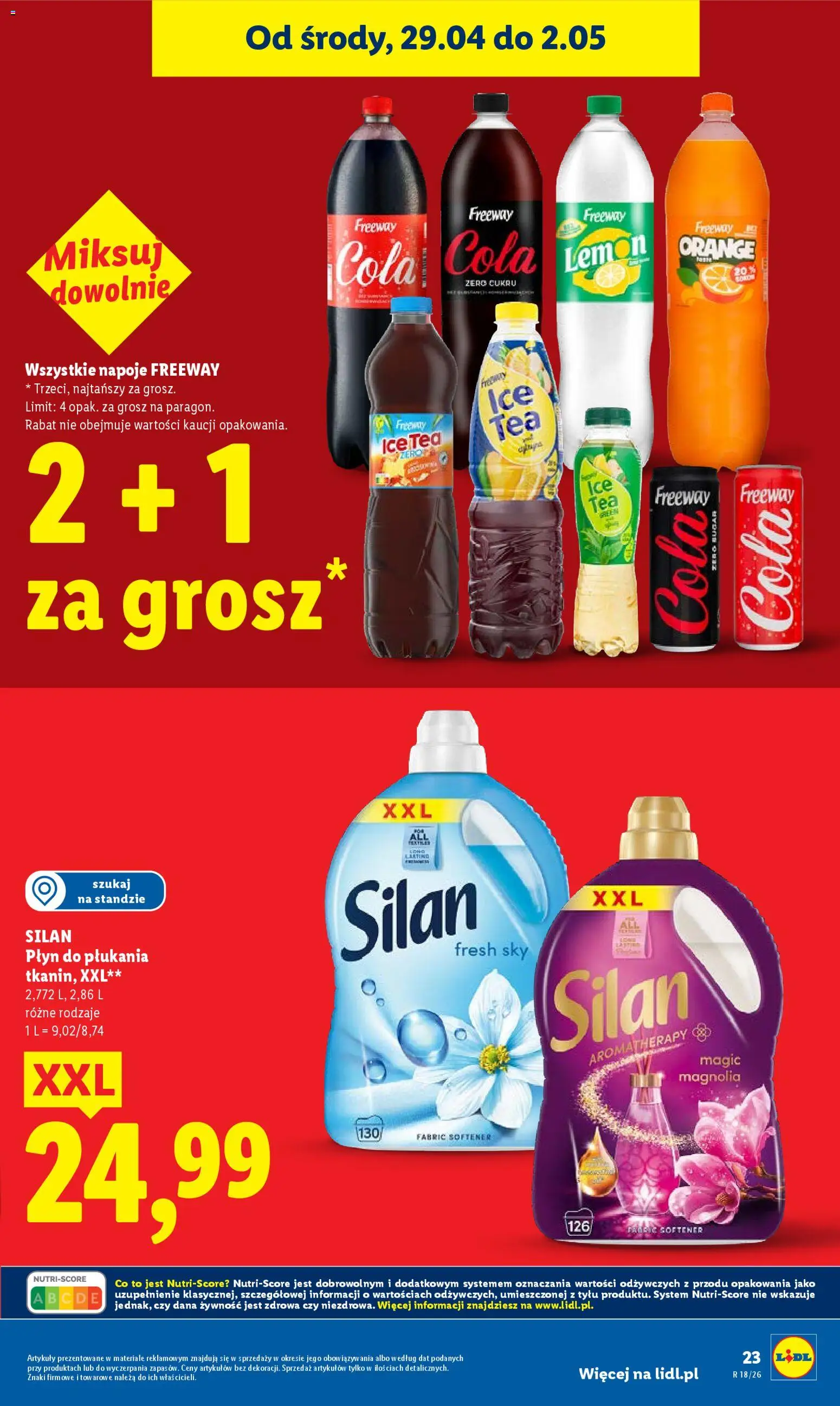 Lidl Polsko leták od 29.04.2026 | Strana: 23 | Produkty: Silan, Ice tea, Cola