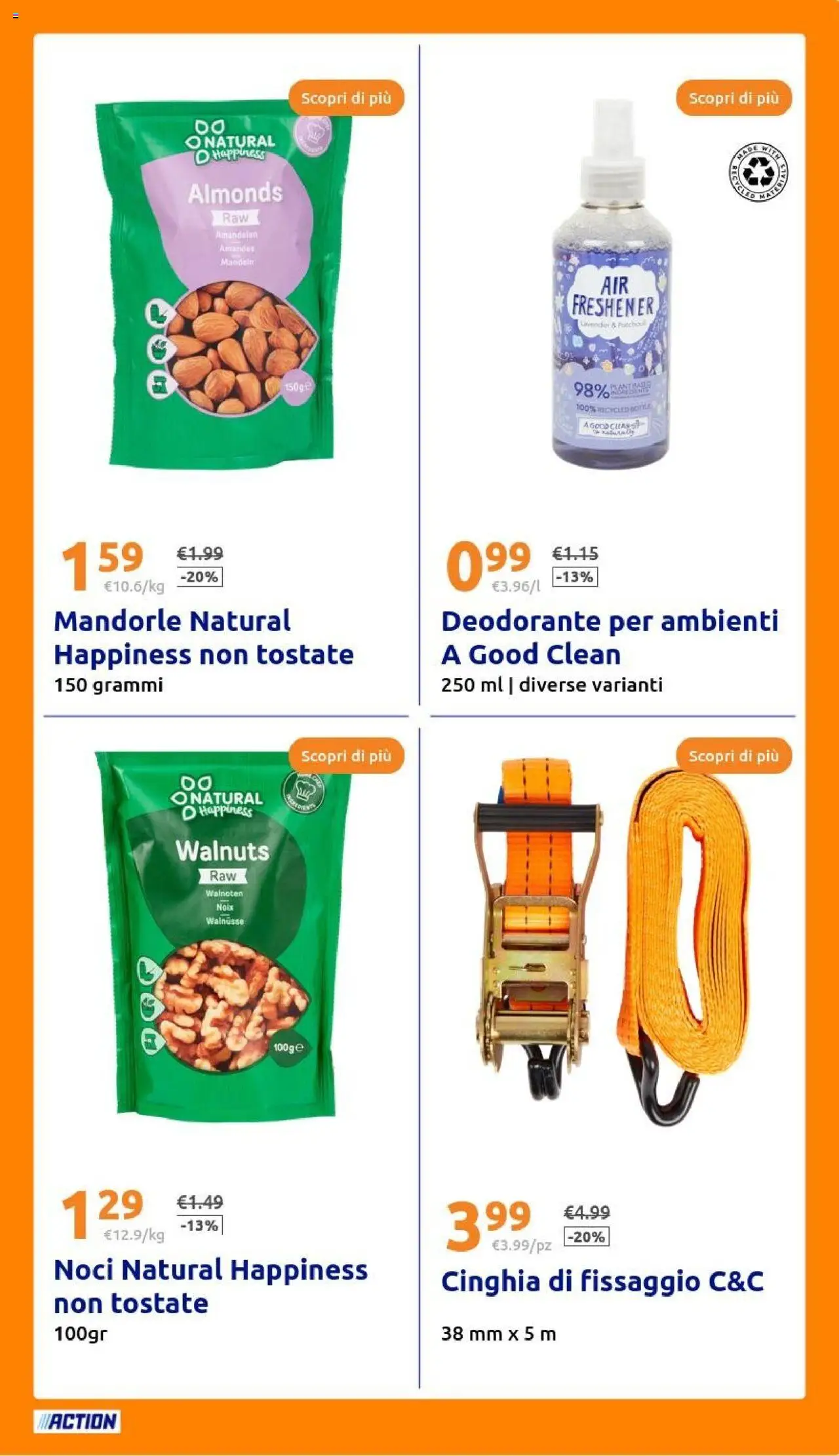Volantino Action del 30.07.2025 | Pagina: 23 | Prodotti: Deodorante, Noci, Mandorle
