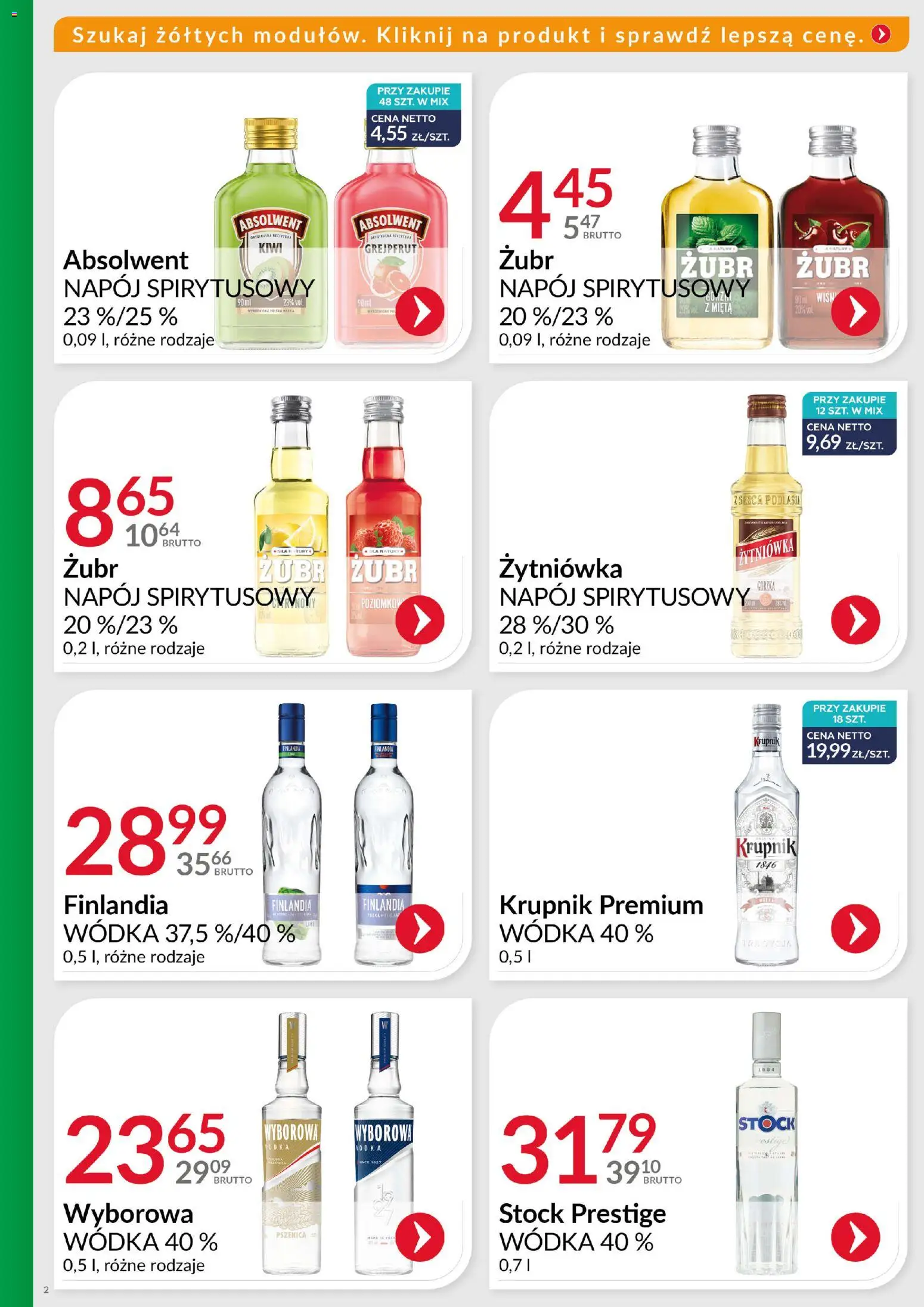 Eurocash Gazetka - Ofensywa Cenowa Alkoholowa od 16.11.2025 | Strona: 2 | Produkty: Mięta, Vodka, Wódka, Grejpfrut