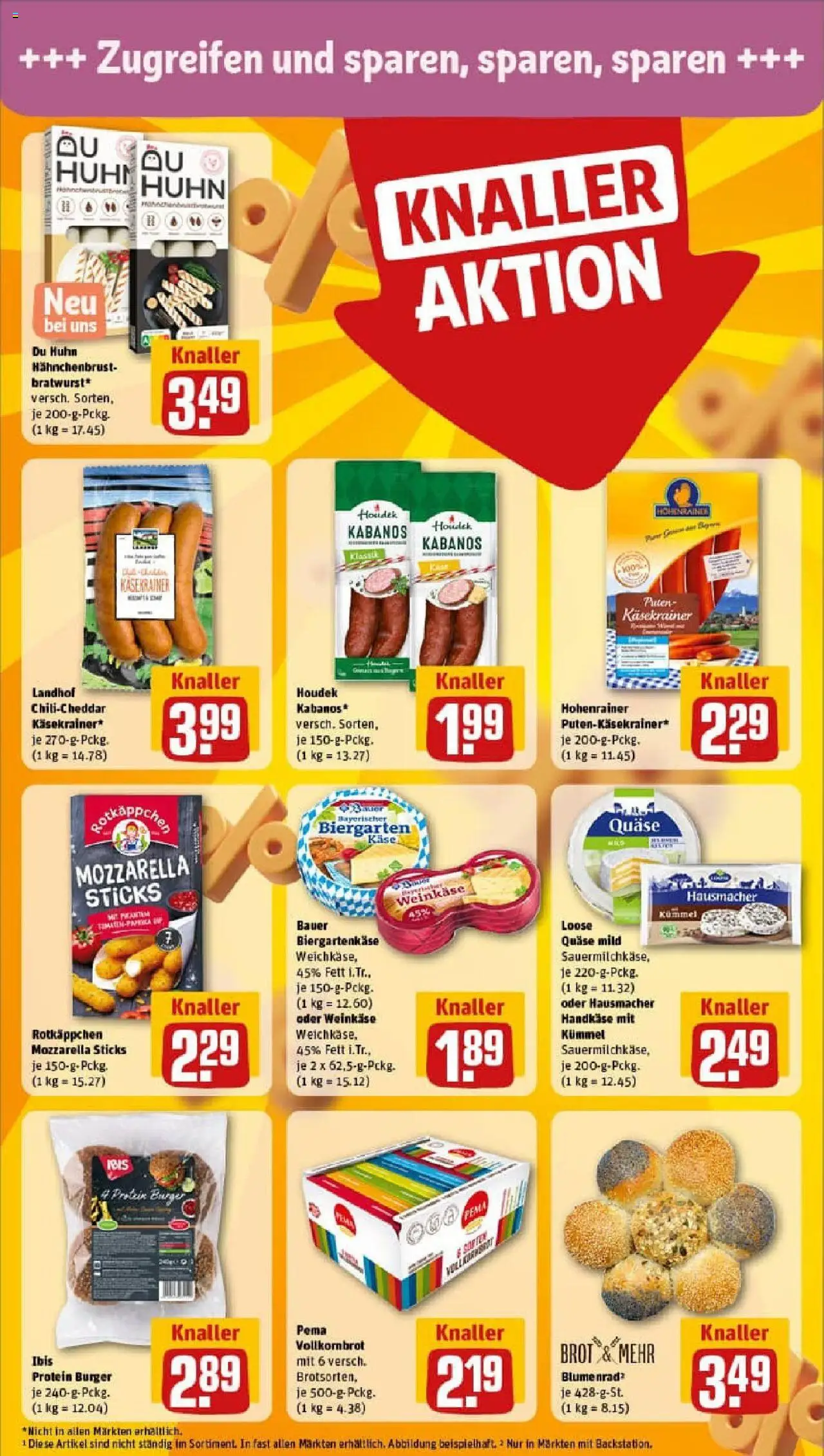 Rewe prospekt Hirschaid	 - gültig ab dem 22.06.2025 | Seite: 16 | Produkte: Mozzarella, Burger, Rotkäppchen, Brot