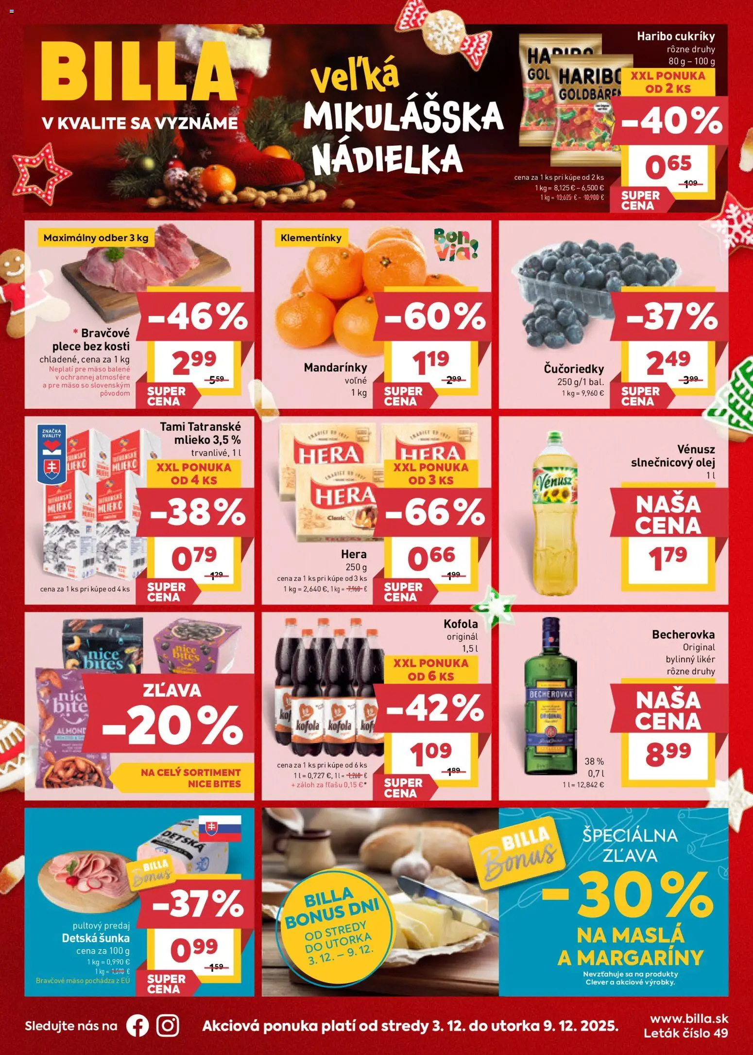 Nové Billa akcie – leták je platný od 03.12.2025 | Strana: 1