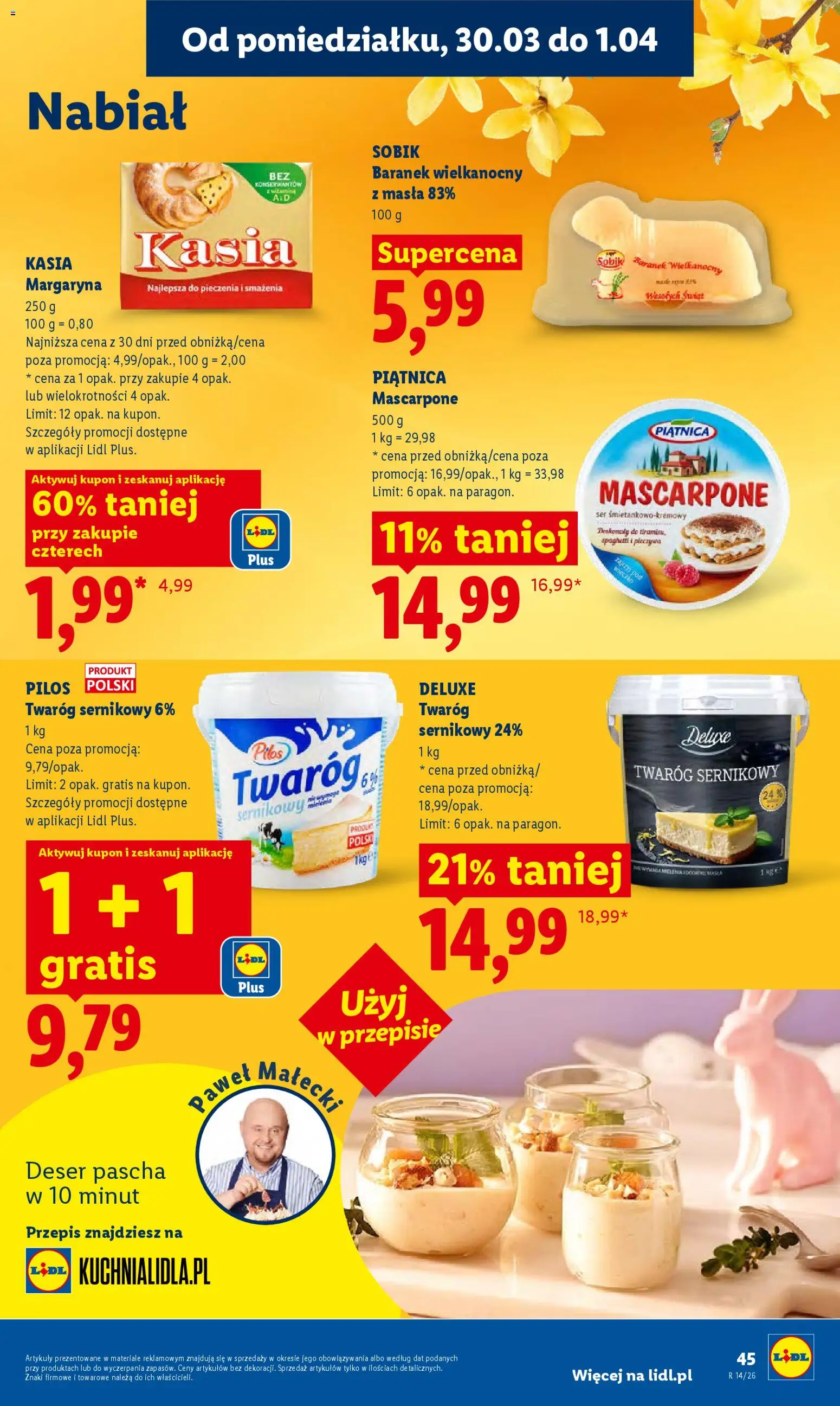 Lidl Polsko leták od 30.03.2026 | Strana: 45 | Produkty: Deluxe, Mascarpone