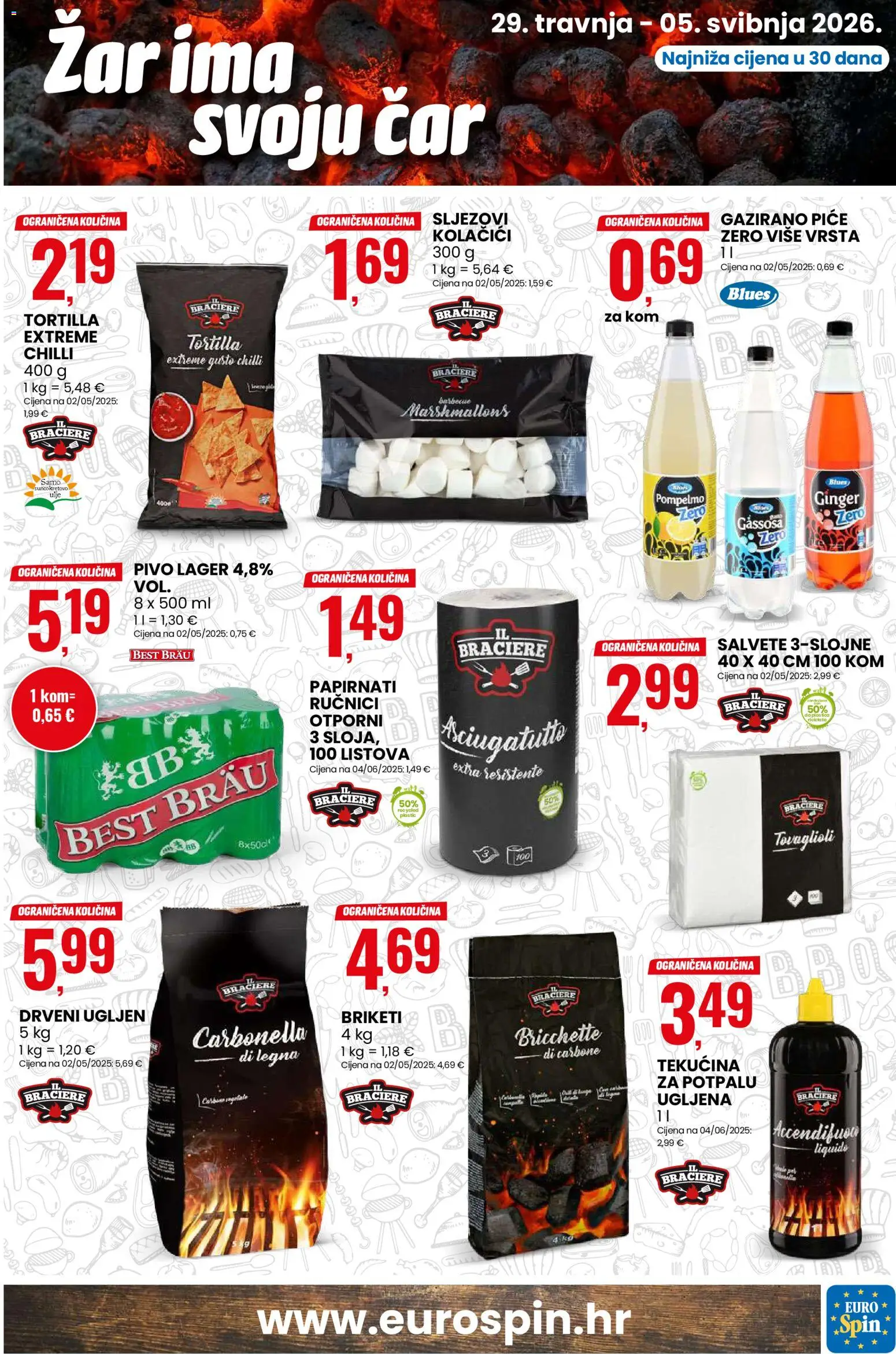 Eurospin katalog | vrijedi od 29.04.2026 | Stranica: 5 | Proizvodi: Ulje, Pivo, Salvete, Kolačići