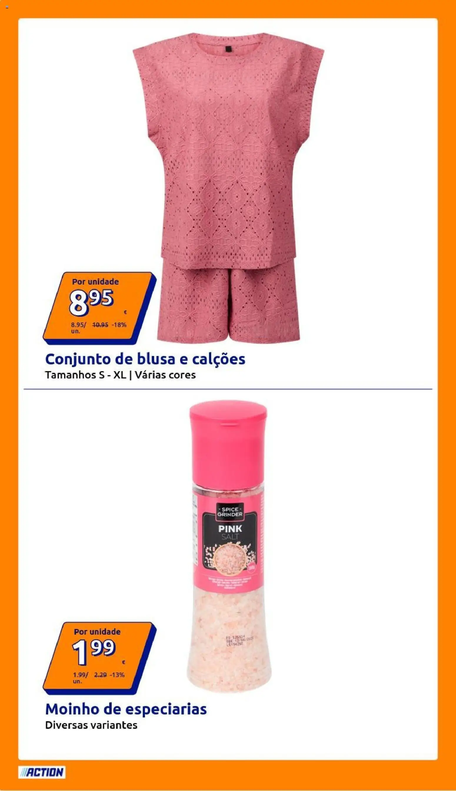Action folheto │ válido de 22.04.2026 | Página: 16 | Produtos: Calções, Blusa