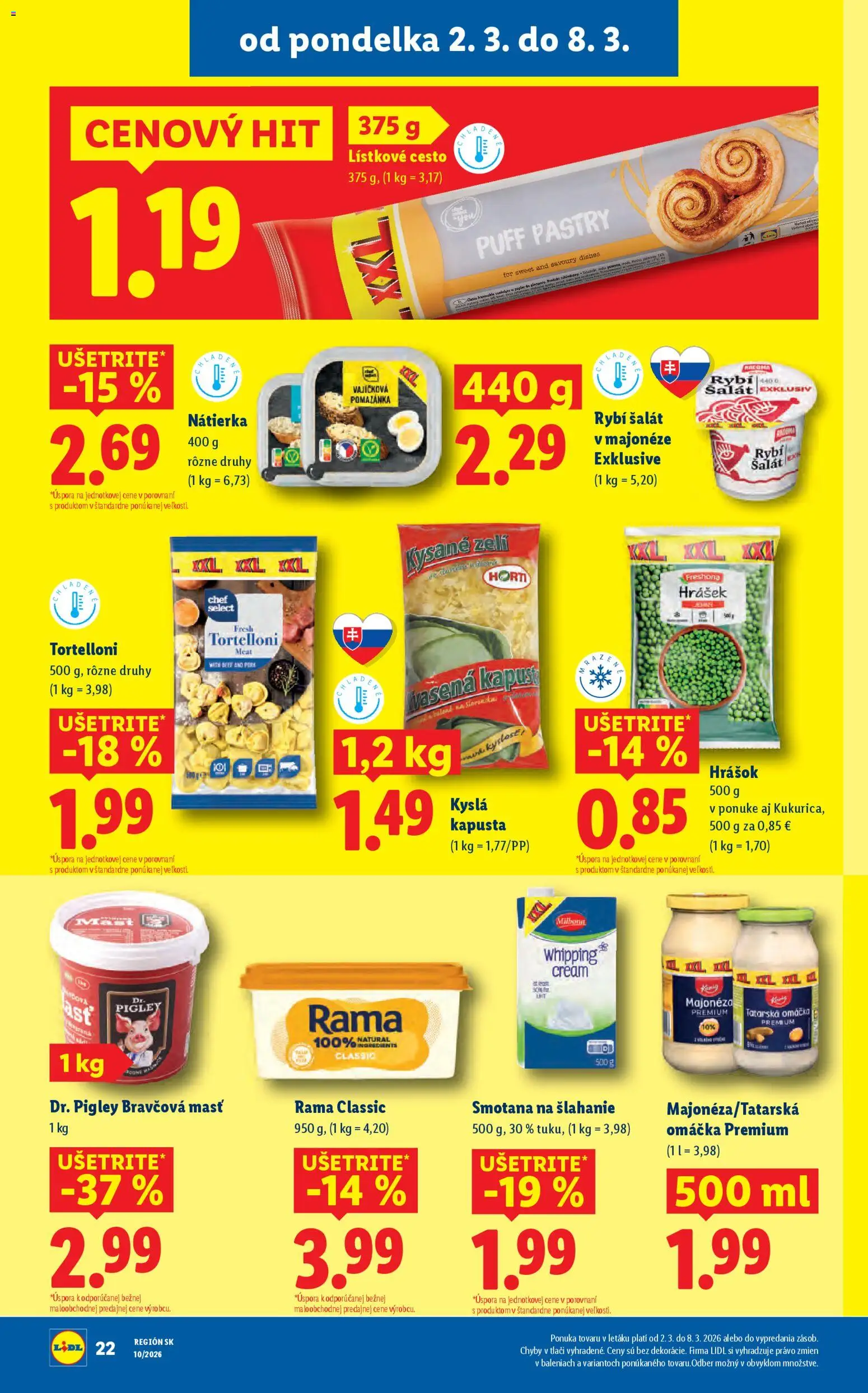 Nové Lidl akcie – leták je platný od 02.03.2026 | Strana: 24 | Produkty: Vaňa, Smotana, Rama, Smotana na šľahanie