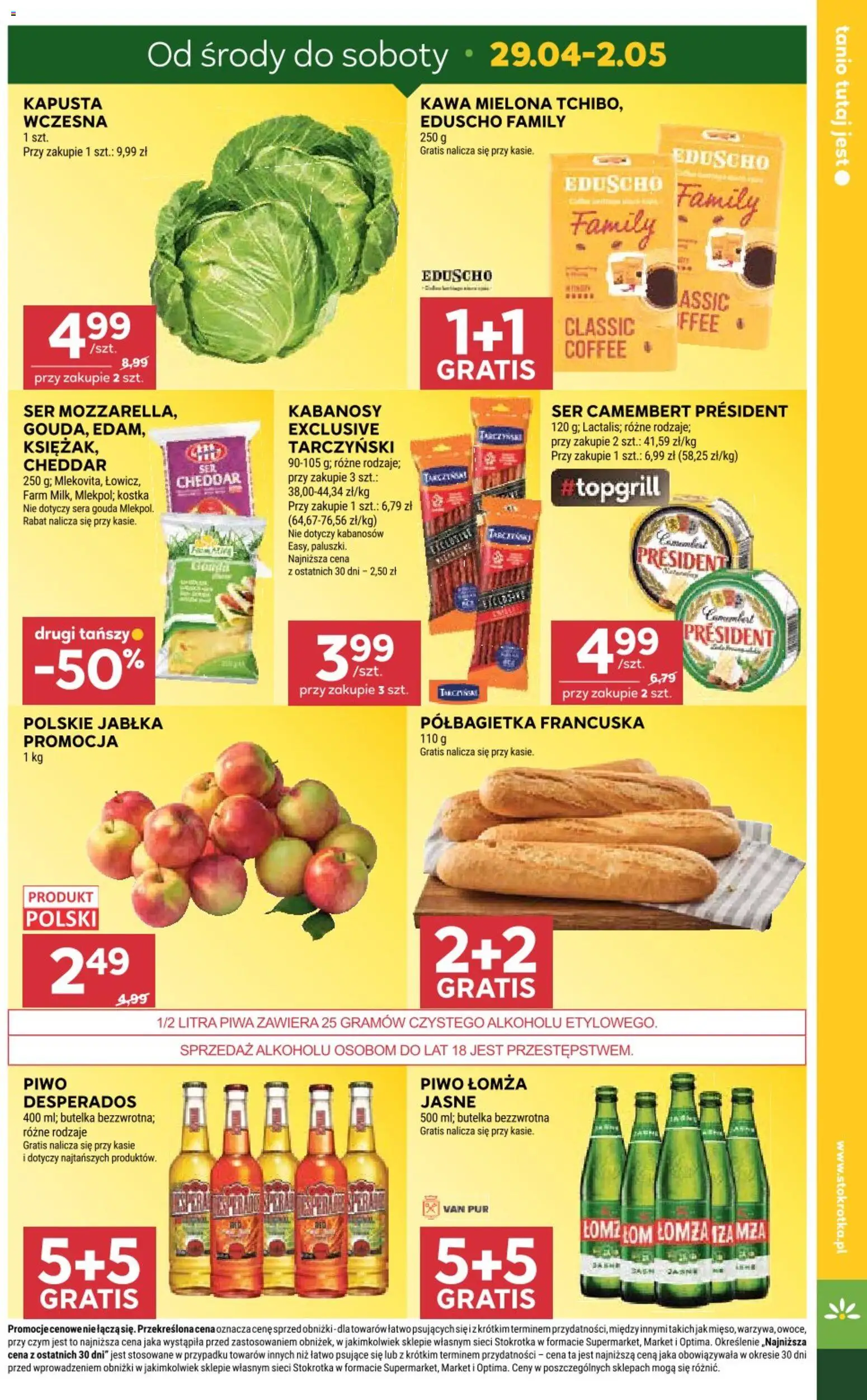 Stokrotka gazetka od 29.04.2026 | Strona: 3 | Produkty: Ser camembert, Kabanosy, Camembert, Ser
