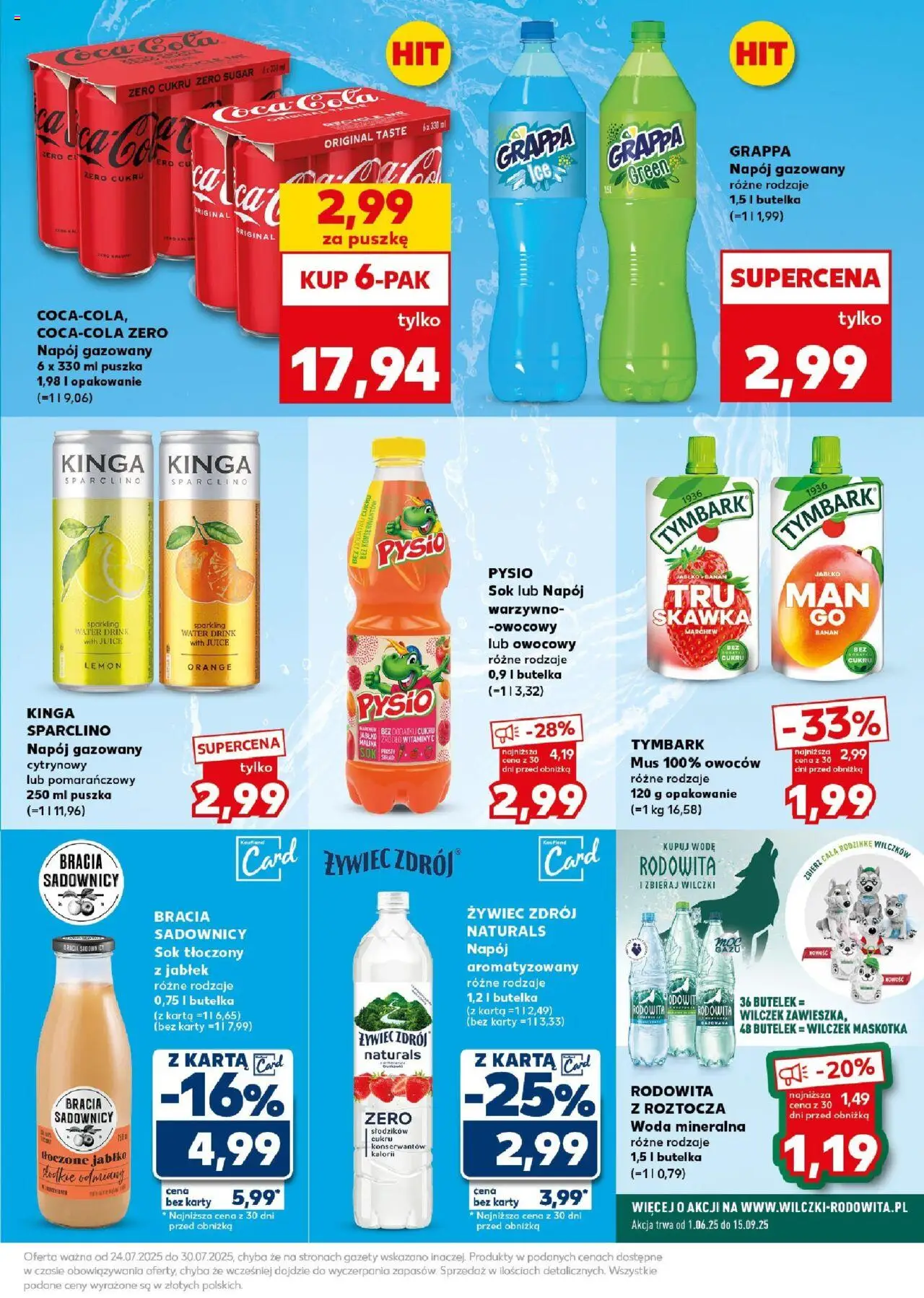 Kaufland gazetka - Super Sobota od 26.07.2025 | Strona: 19 | Produkty: Karta, Malina, Coca cola, Banan