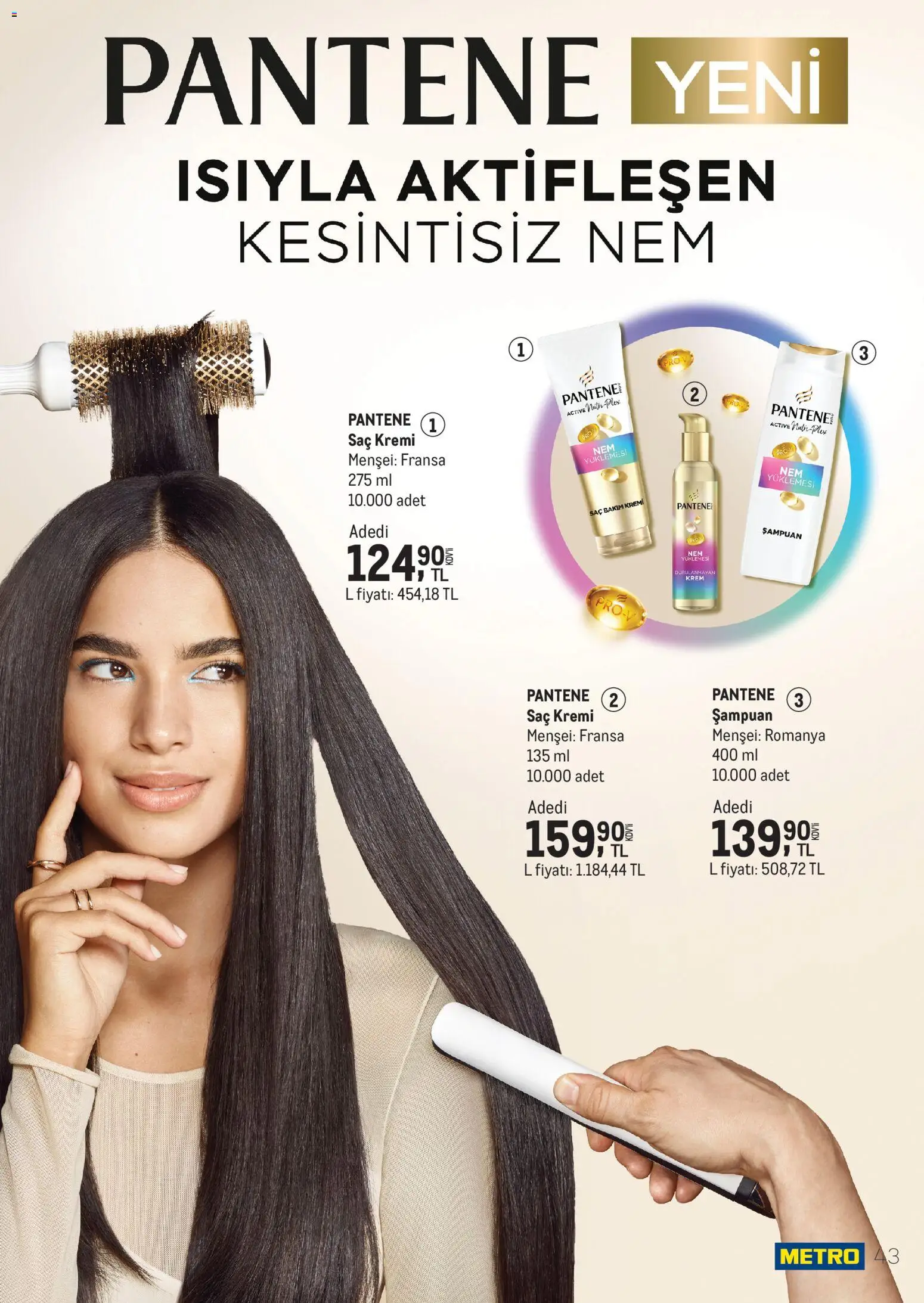 Metro - Gıda | Kozmetik | Deterjan - 27.11.2025 tarihinden itibaren geçerlidir | Sayfa: 43 | Ürünler: Şampuan, Saç Kremi, Krem