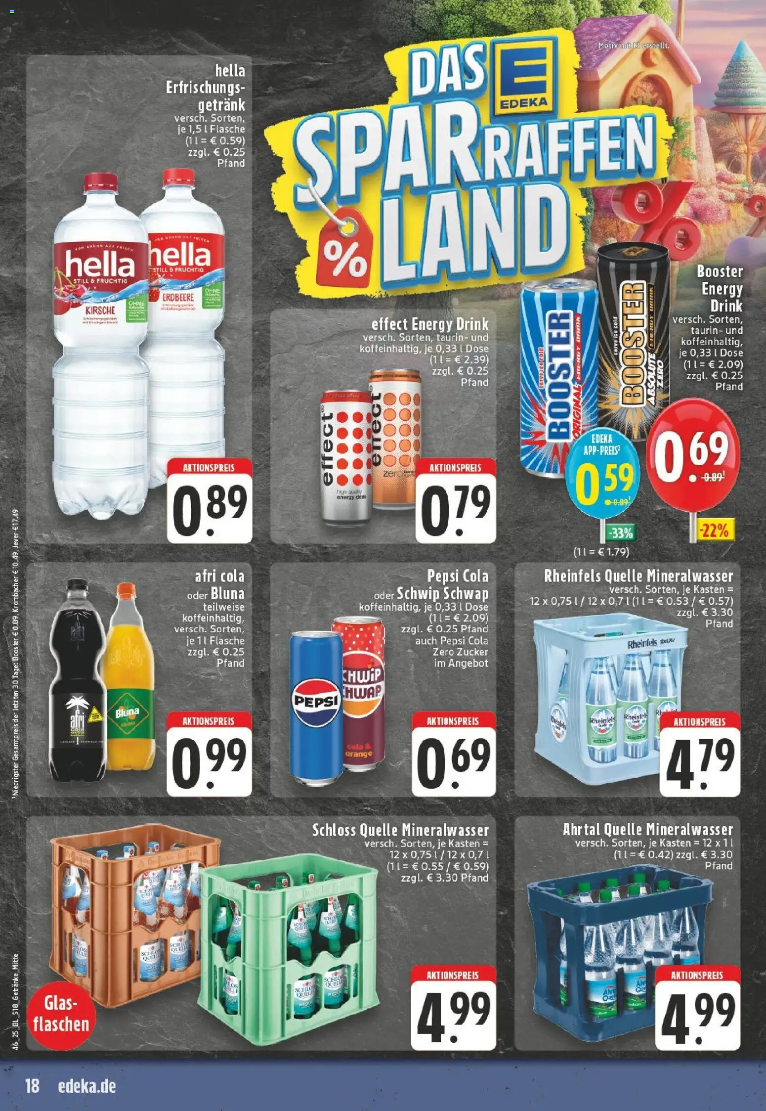 Edeka prospekt Duisburg	 – gültig ab 10.11.2025 | Seite: 18 | Produkte: Cola, Schwip schwap, Hella, Jever