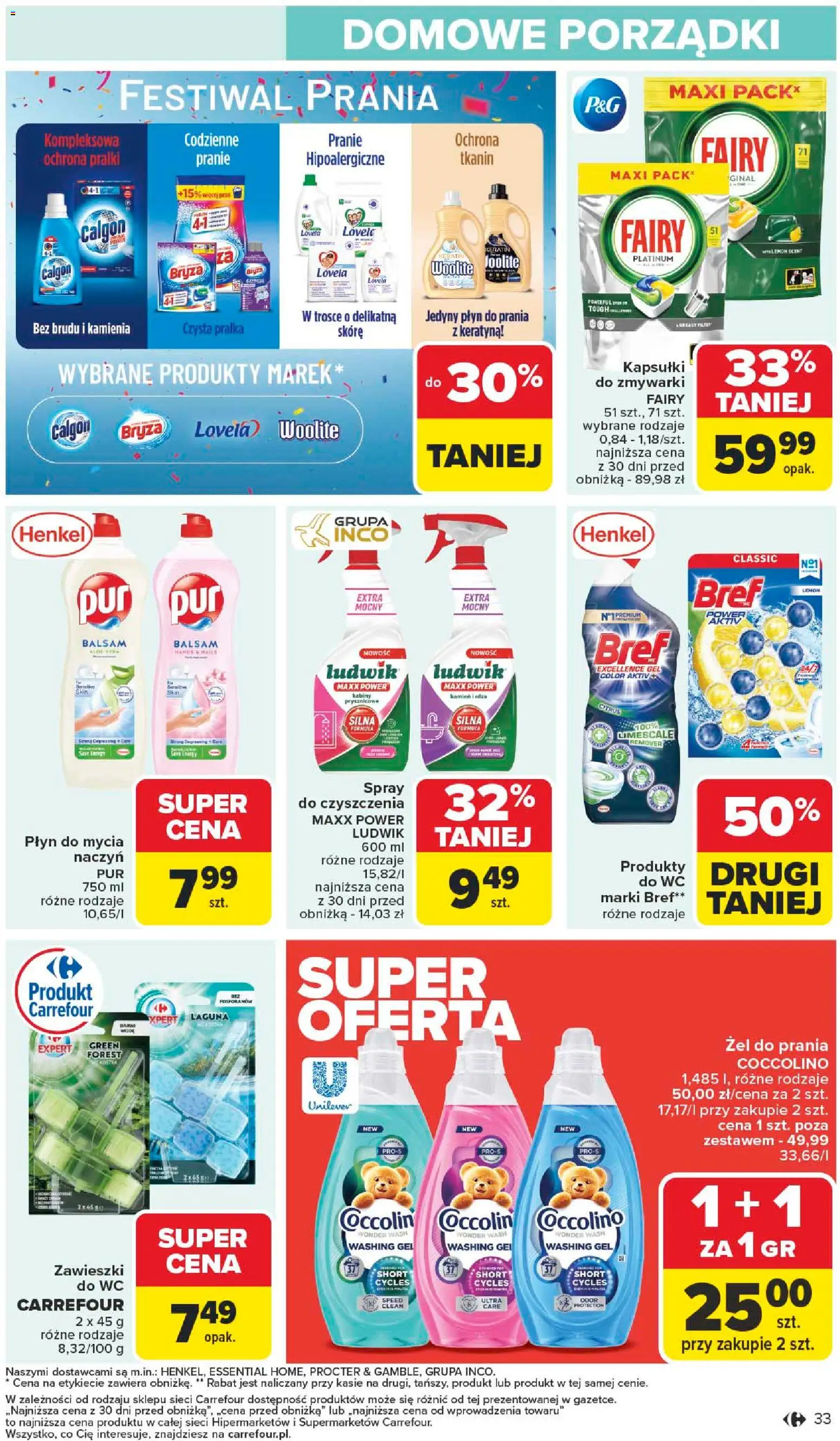 Carrefour Gazetka - Starachowice Zmieniliśmy się dla Ciebie od 27.10.2025 | Strona: 35 | Produkty: Coccolino, Fairy, Lovela, Kapsułki do zmywarki