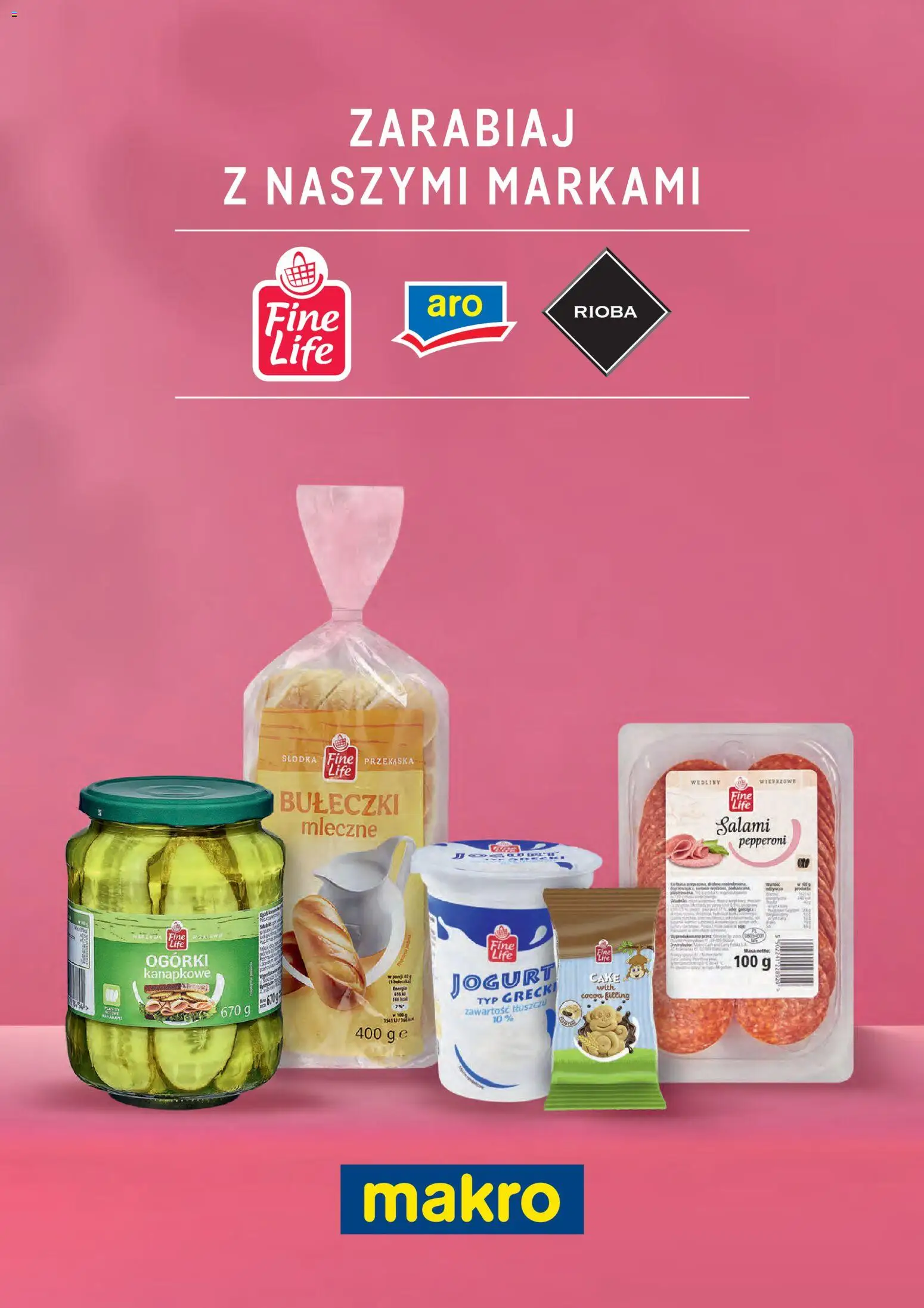 Makro gazetka - Marki własne dla Twojego sklepu od 23.04.2026 | Strona: 52 | Produkty: Salami pepperoni, Jogurt, Salami, Ogórki