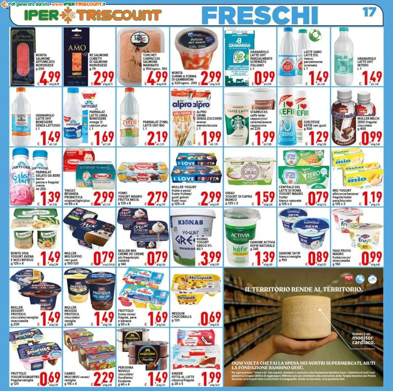 Volantino Ipertriscount del 17.09.2025 | Pagina: 17 | Prodotti: Monitor, Yogurt, Panna, Stracciatella