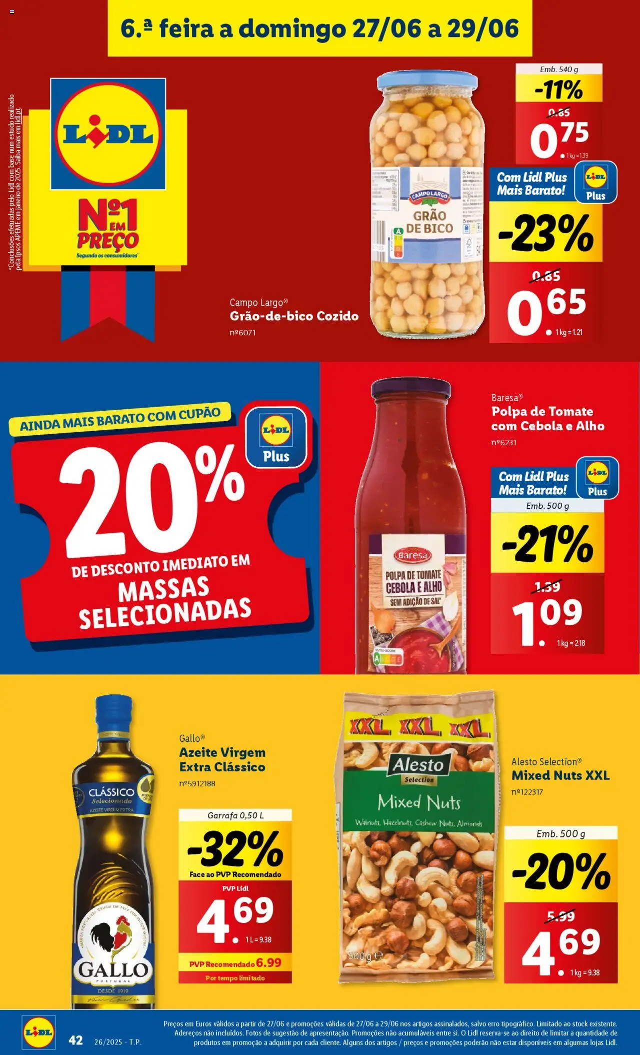 Lidl folheto │ válido de 23.06.2025 | Página: 42 | Produtos: Azeite, Base, Cebola, Tomate