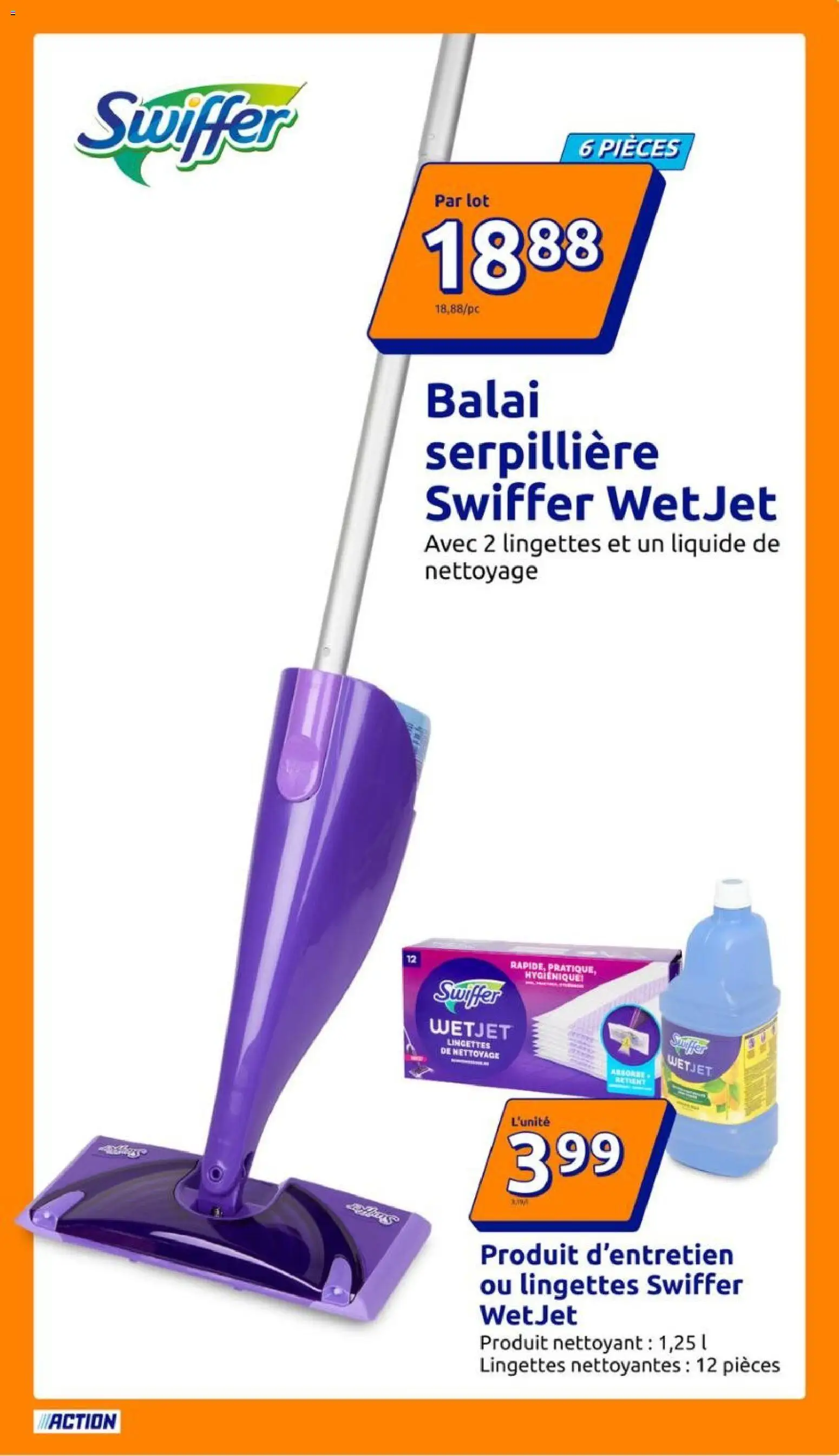 {H1} | Page: 13 | Produits: Swiffer Wetjet, Lingettes Swiffer Wetjet, Balai