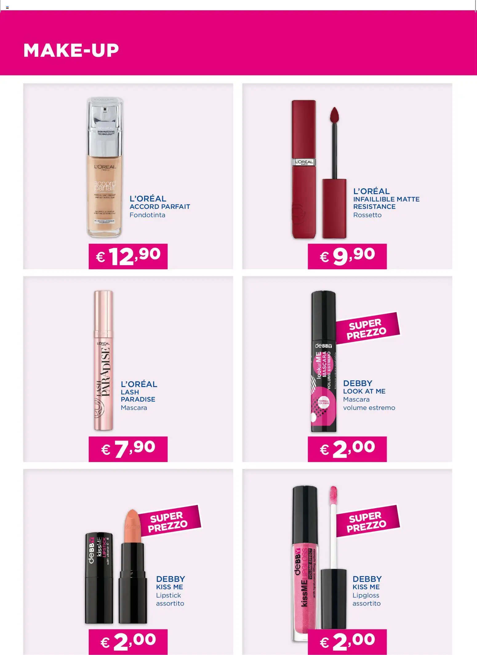 Volantino Acqua e Sapone del 05.12.2025 | Pagina: 2 | Prodotti: Mascara, Rossetto, Fondotinta