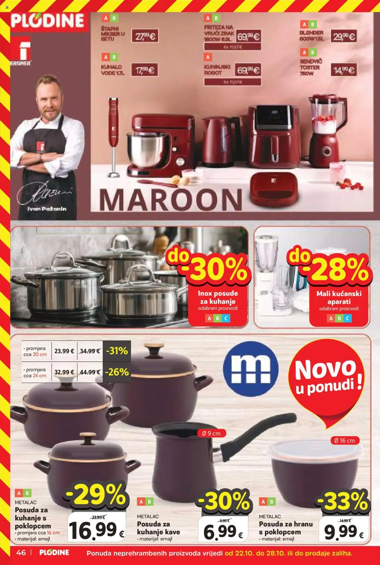 Plodine katalog | vrijedi od 22.10.2025 | Stranica: 46 | Proizvodi: Robot, Toster, Blender