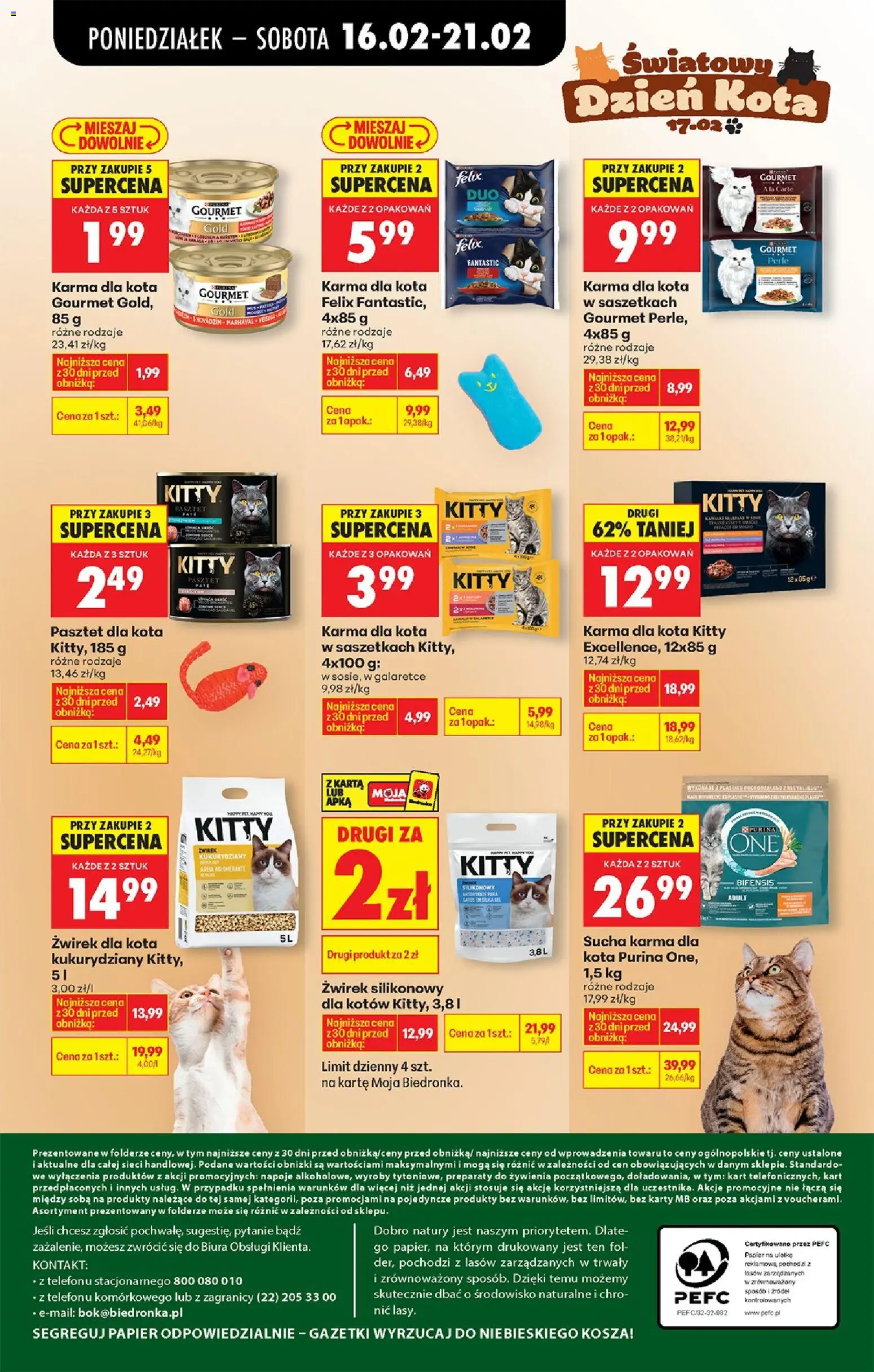 Biedronka Polsko leták od 16.02.2026 | Strana: 78 | Produkty: Felix, Gourmet, Purina, Karty