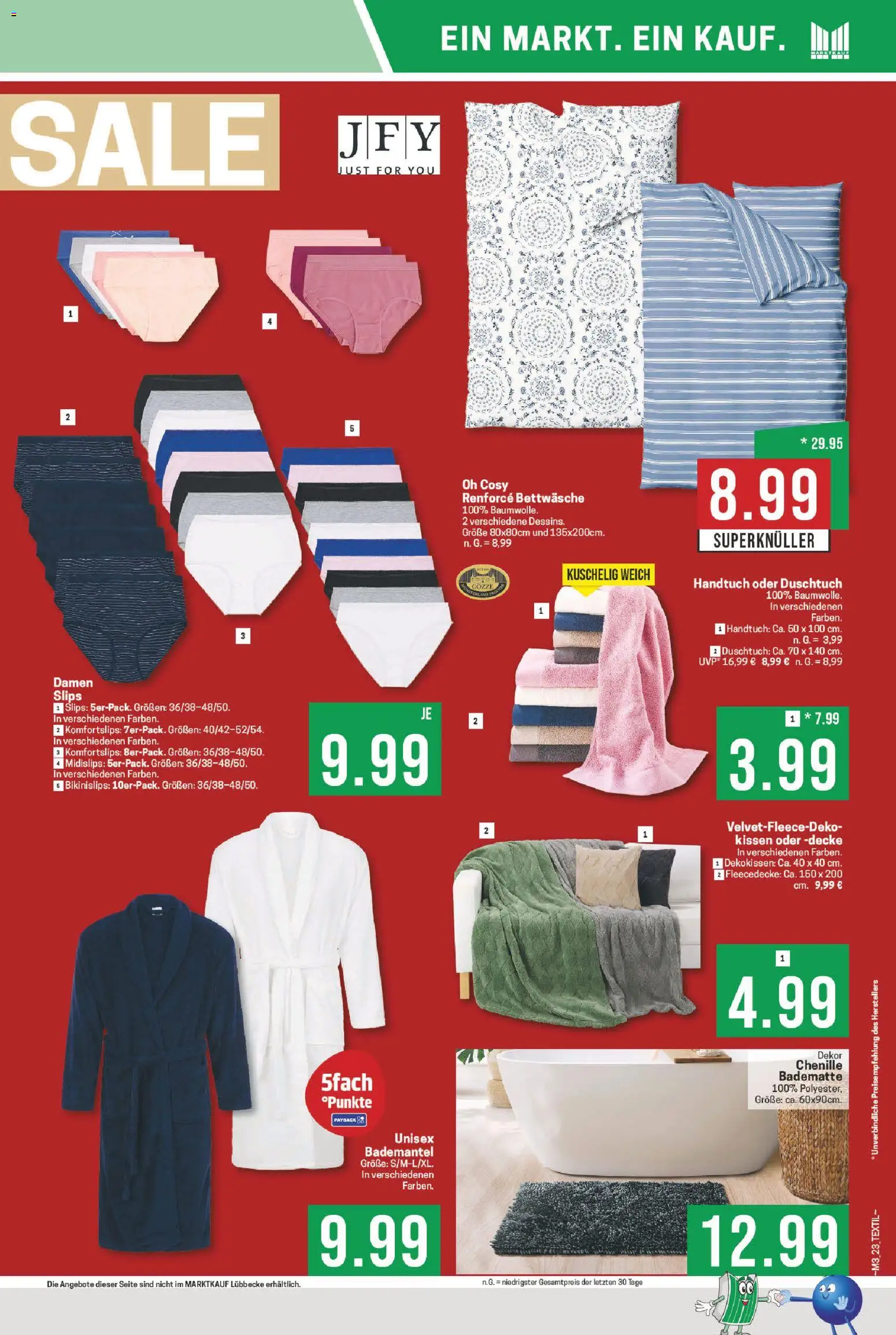 Marktkauf Prospekt 	 – gültig ab 12.01.2026 | Seite: 23 | Produkte: Kissen, Decke, Bettwäsche, Bademantel