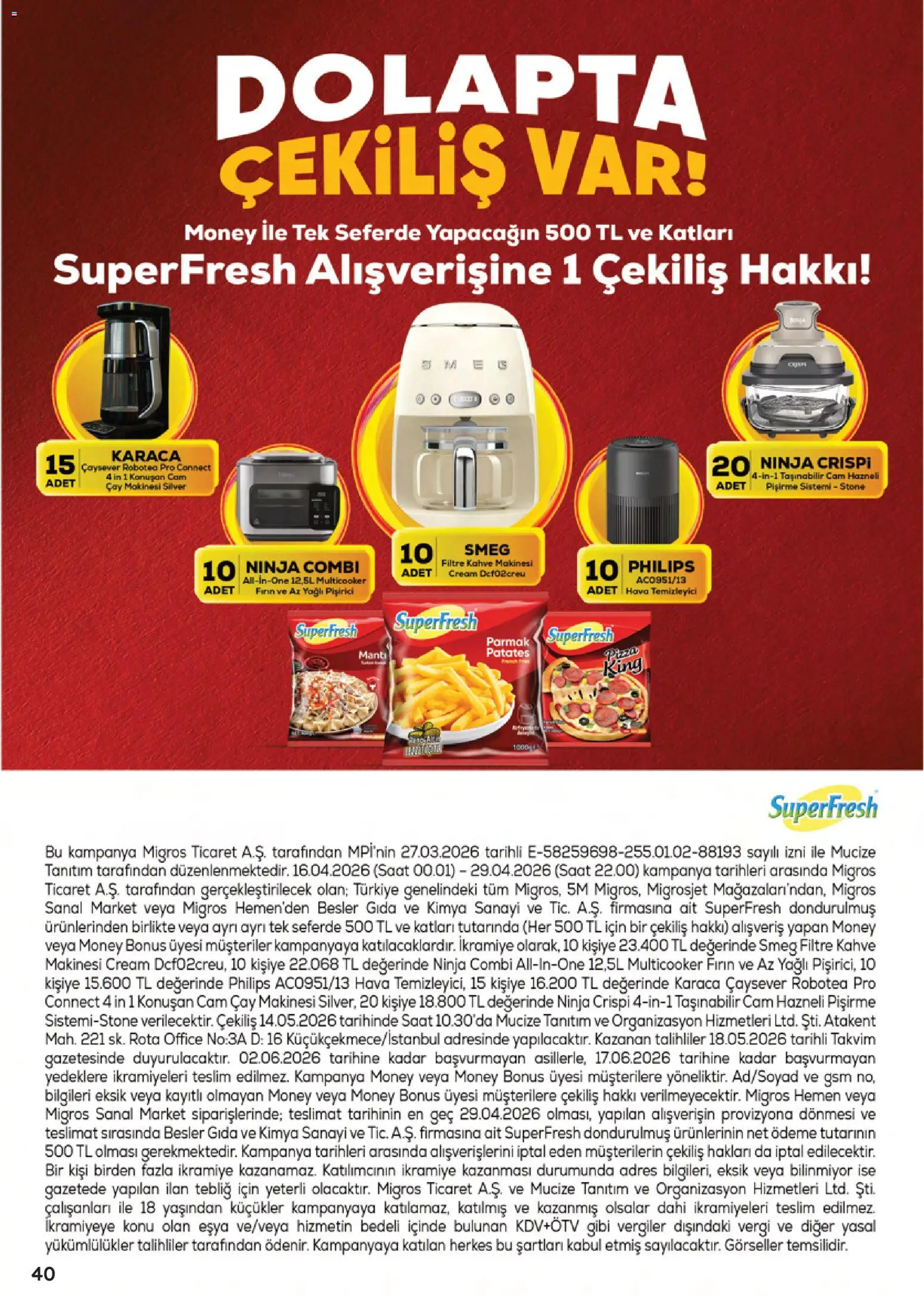 Migros Katalog - 5M Migroskop Dijital - 16.04.2026 tarihinden itibaren geçerlidir | Sayfa: 40 | Ürünler: Filtre kahve makinesi, Çay, Fırın, Kahve makinesi