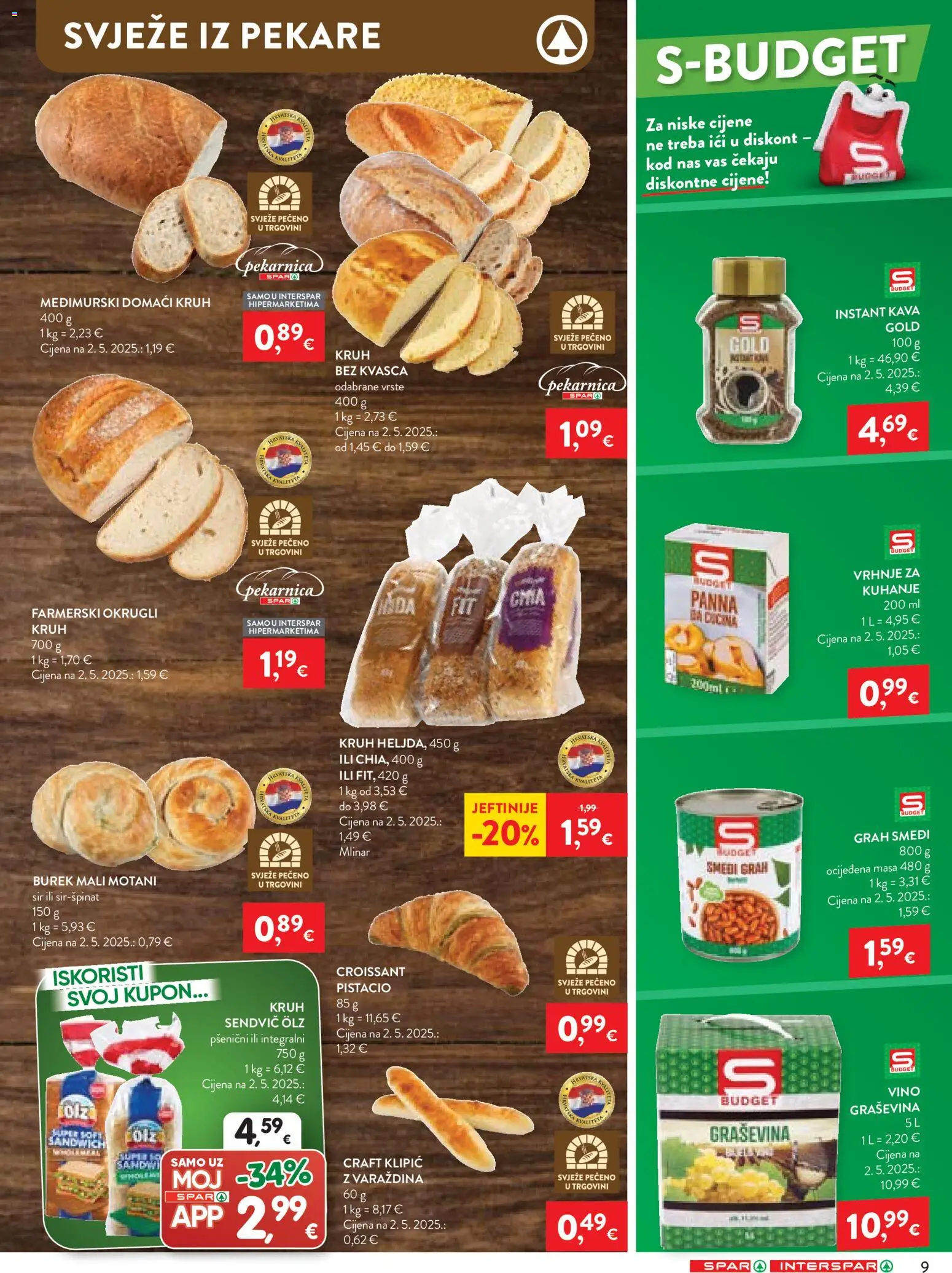 Spar katalog | vrijedi od 25.02.2026 | Stranica: 12 | Proizvodi: Sir, Kruh, Kava, Vino
