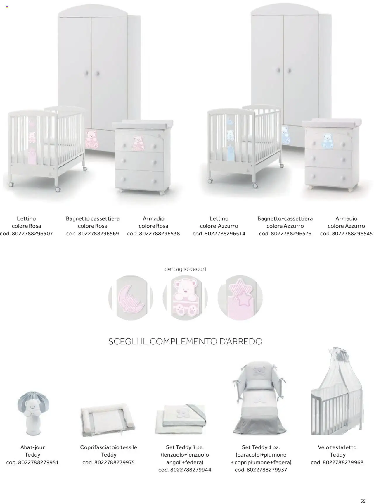 Volantino Prenatal del 01.01.2025 | Pagina: 48 | Prodotti: Lettino, Bagnetto, Armadio, Cassettiera