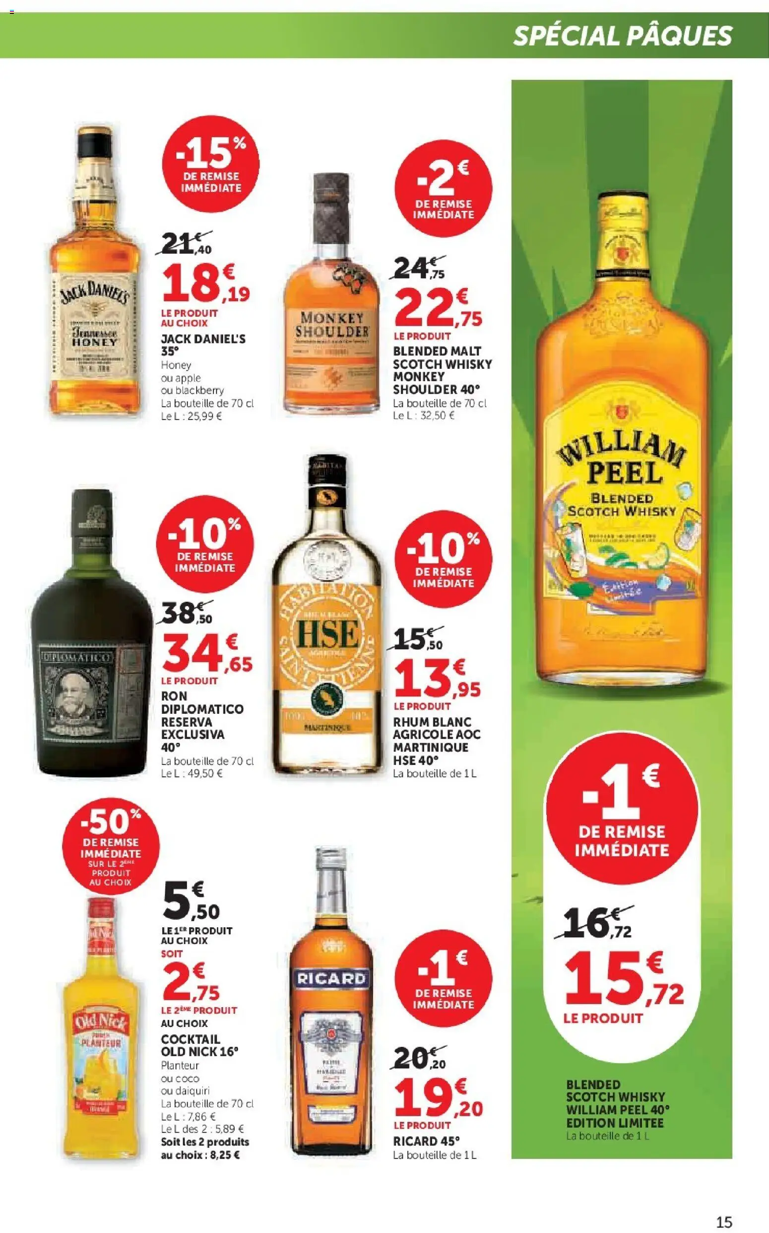 {H1} | Page: 15 | Produits: Whisky, Ricard, Rhum