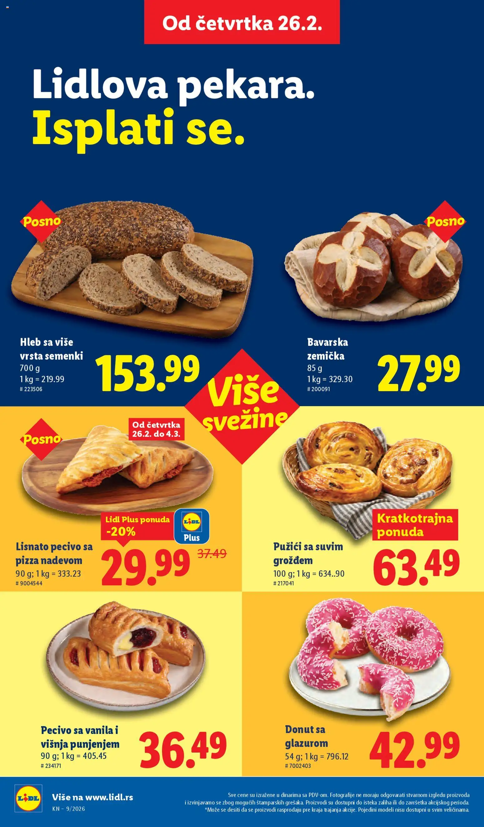 Lidl katalog - važi od 26.02.2026 | Strana: 16 | Proizvode: Višnja, Hleb, Pecivo