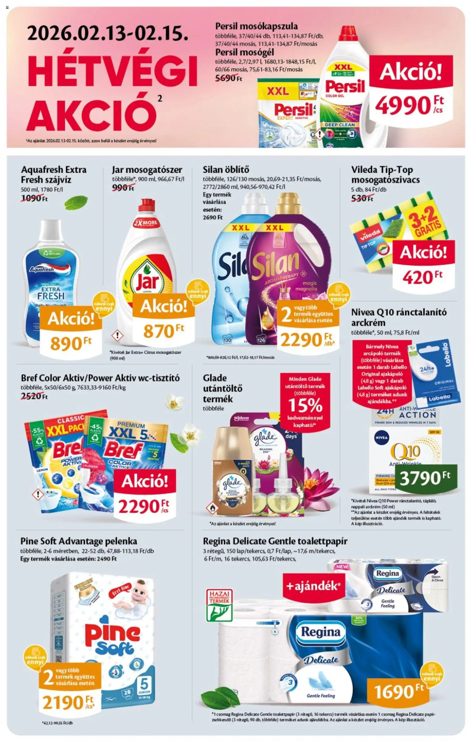 EcoFamily akciós ujság - amely érvényes a következő dátumtól: 05.02.2026 | Oldal: 4 | Termékek: Öblítő, Szájvíz, Mosogatószer, Vileda