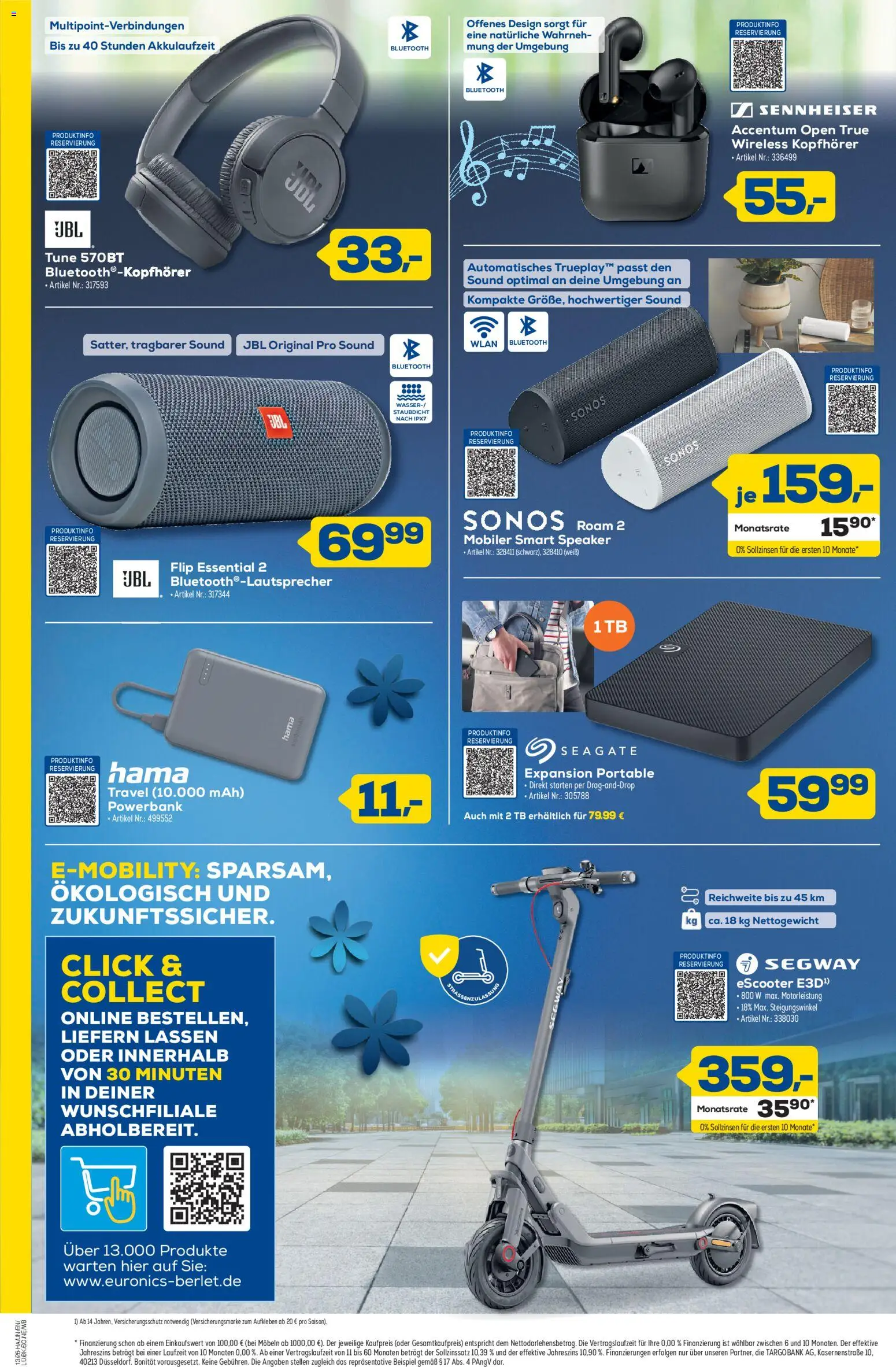 Euronics Prospekt Berlet – gültig ab 19.03.2026 | Seite: 6 | Produkte: Powerbank, Kopfhörer