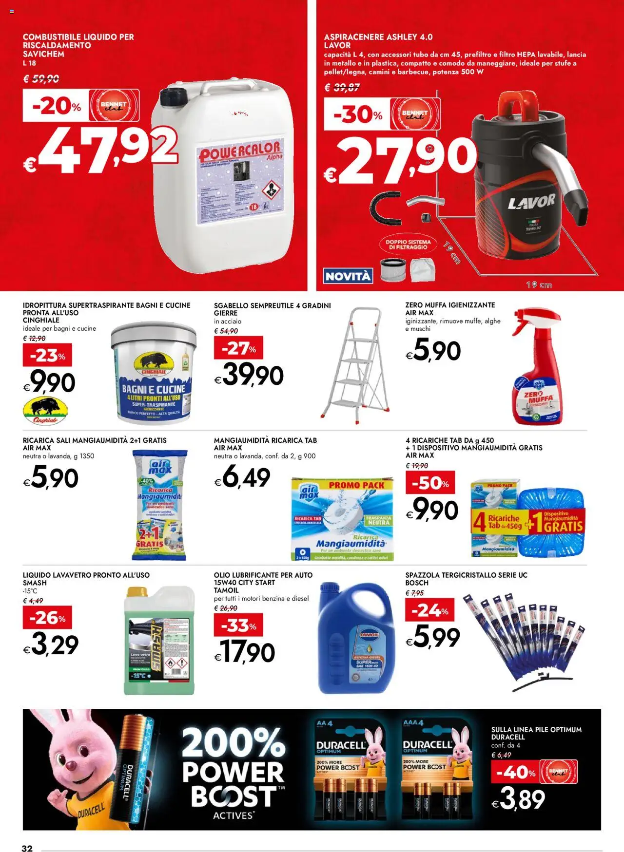 Volantino bennet del 25.09.2025 | Pagina: 32 | Prodotti: Cucine, Olio, Aspiracenere, Sgabello