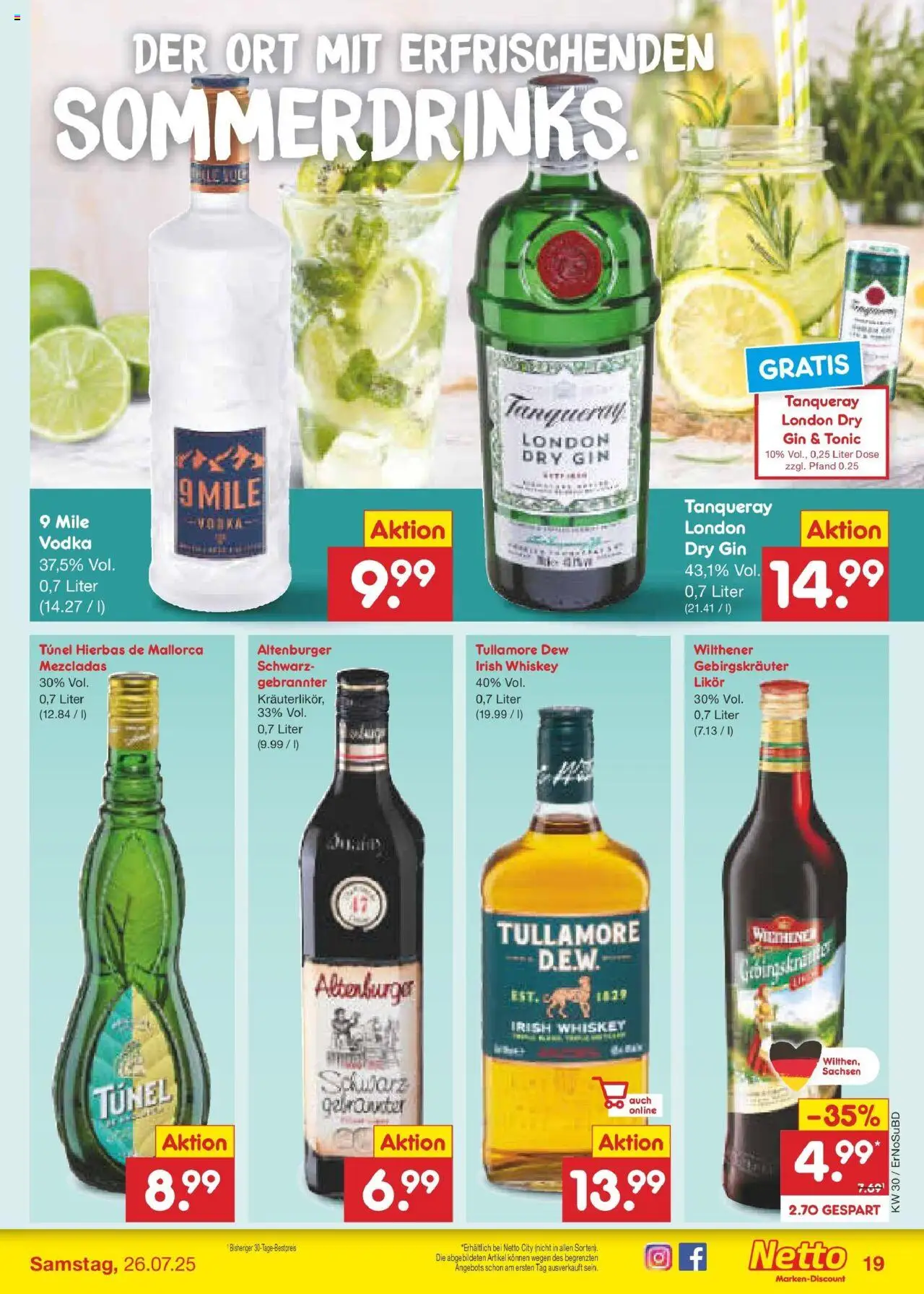 Netto Marken-Discount prospekt Jena-Lobeda	 - gültig ab dem 21.07.2025 | Seite: 27 | Produkte: Wilthener, Likör, Vodka, Whiskey