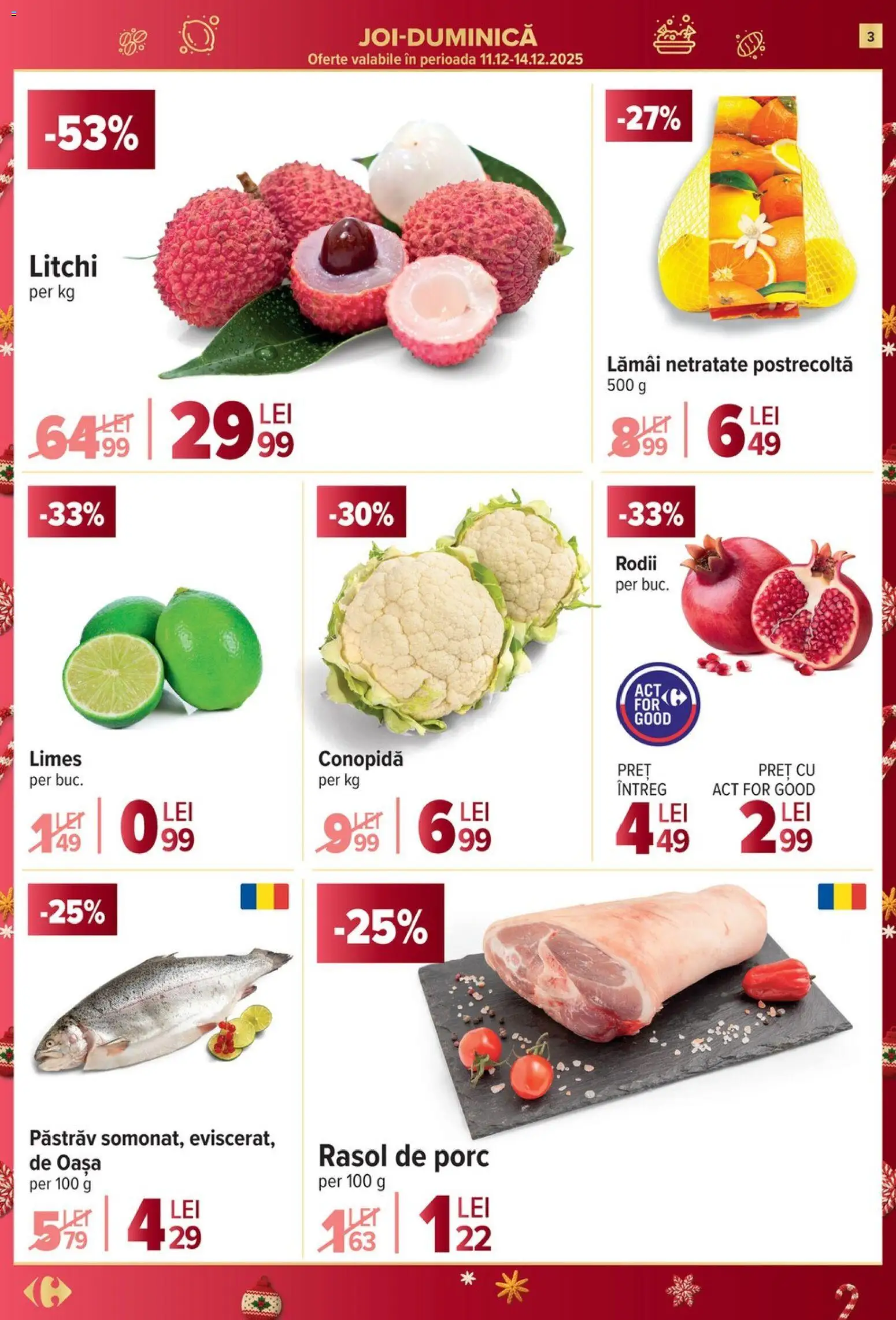 Noul catalog Carrefour – valabil de la 10.12.2025 | Pagină: 3 | Produse: Conopidă, Rasol