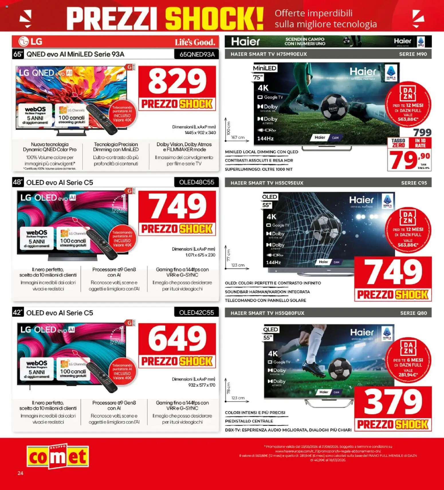 Volantino Comet del 23.04.2026 | Pagina: 24 | Prodotti: Telecomando, Tè, smart TV, Soundbar