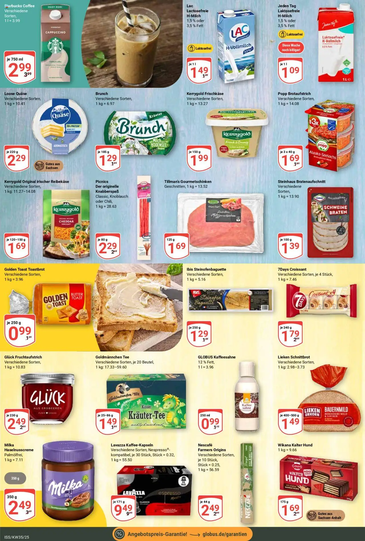 Globus Prospekt 	 - gültig ab dem 25.08.2025 | Seite: 9 | Produkte: Starbucks, Baguette, Tee, Erdbeeren