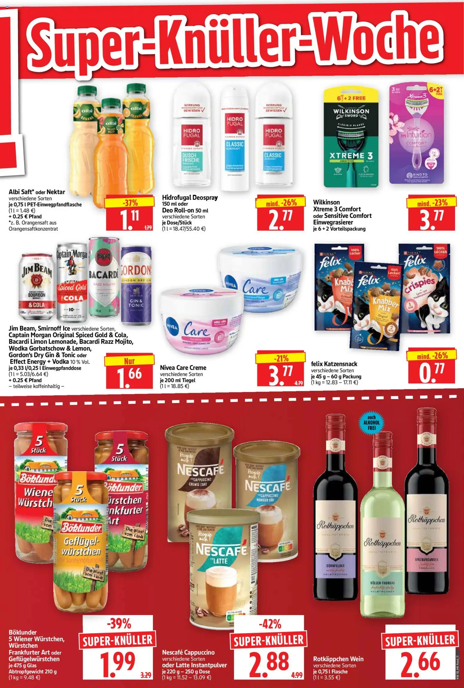 HERKULES Prospekt 	 – gültig ab 27.04.2026 | Seite: 11 | Produkte: Orangensaft, Wurst, Deospray, Wodka