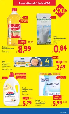 Vista previa Nixe Atún/Atum, Atún en aceite de girasol Fuente de Omega-3. 4 x 52 g válido desde el 05.01.2026 | Página: 9 | Productos: Detergente, Papel higienico, Aceite de oliva, Detergente líquido