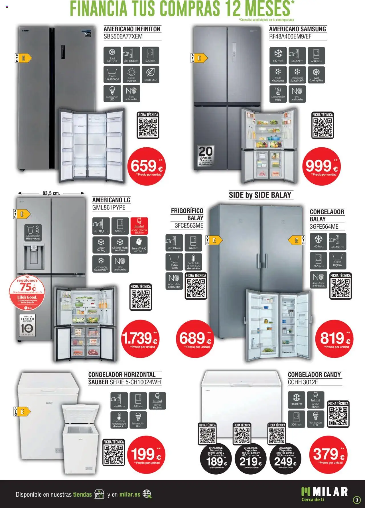 Milar folleto │ válido desde el 01.07.2025 | Página: 3 | Productos: Ηλεκτρονικα ειδη, Té, Dispensador, Congelador