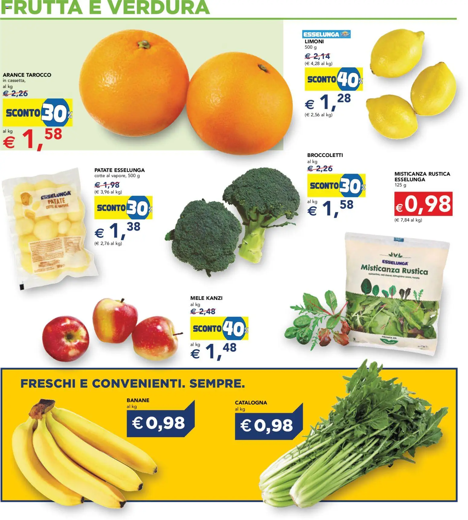 Volantino Esselunga S del 02.01.2026 | Pagina: 11 | Prodotti: Mele, Arance, Banane, Frutta