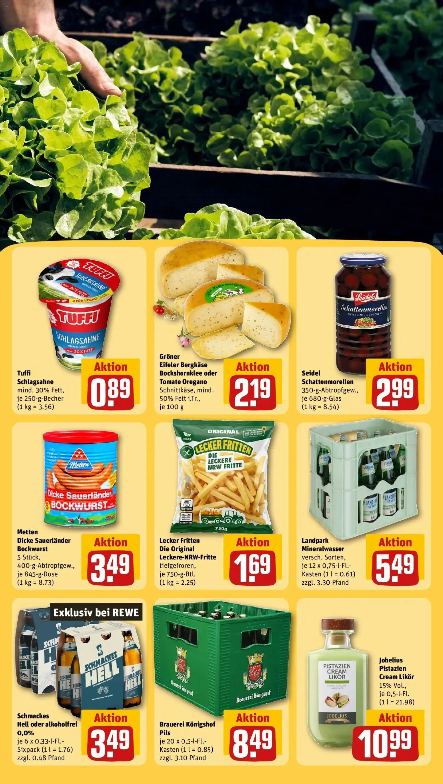 Rewe Prospekt Blankenheim	 – gültig ab 23.03.2026 | Seite: 25 | Produkte: Schlagsahne, Pils, Pistazien, Mineralwasser