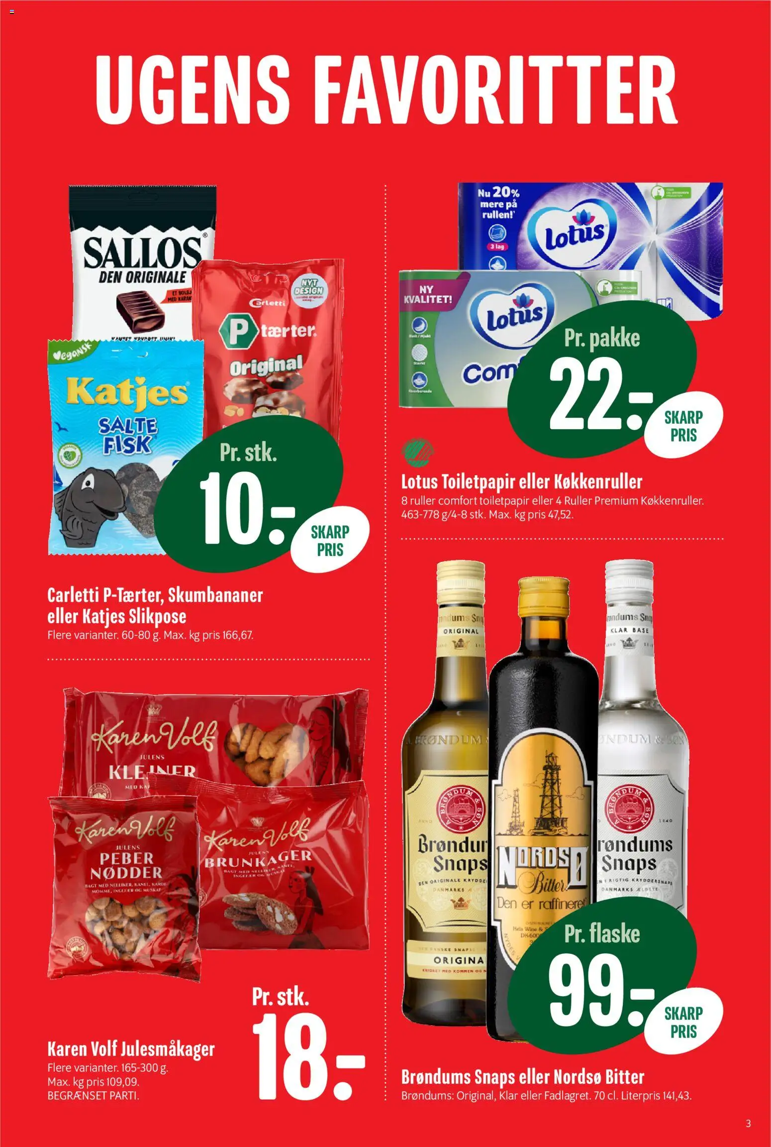 Min Købmand tilbudsavis – gyldig fra 14.11.2025 | Side: 3 | Produkter: Brunkager, Nødder, Peber, Skumbananer