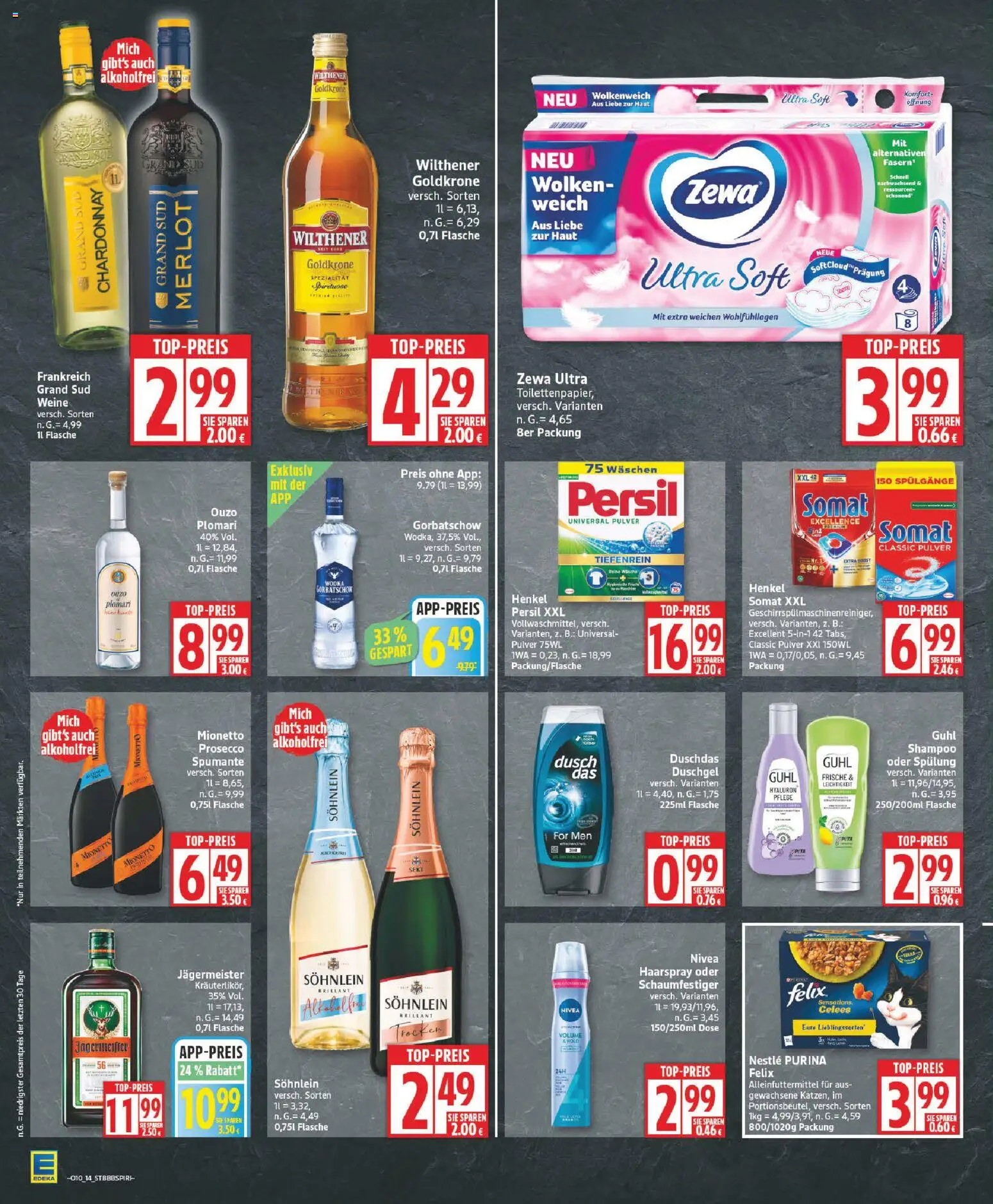 Edeka Prospekt 	 – gültig ab 02.03.2026 | Seite: 14 | Produkte: Spülung, Haarspray, Duschgel, Ouzo plomari