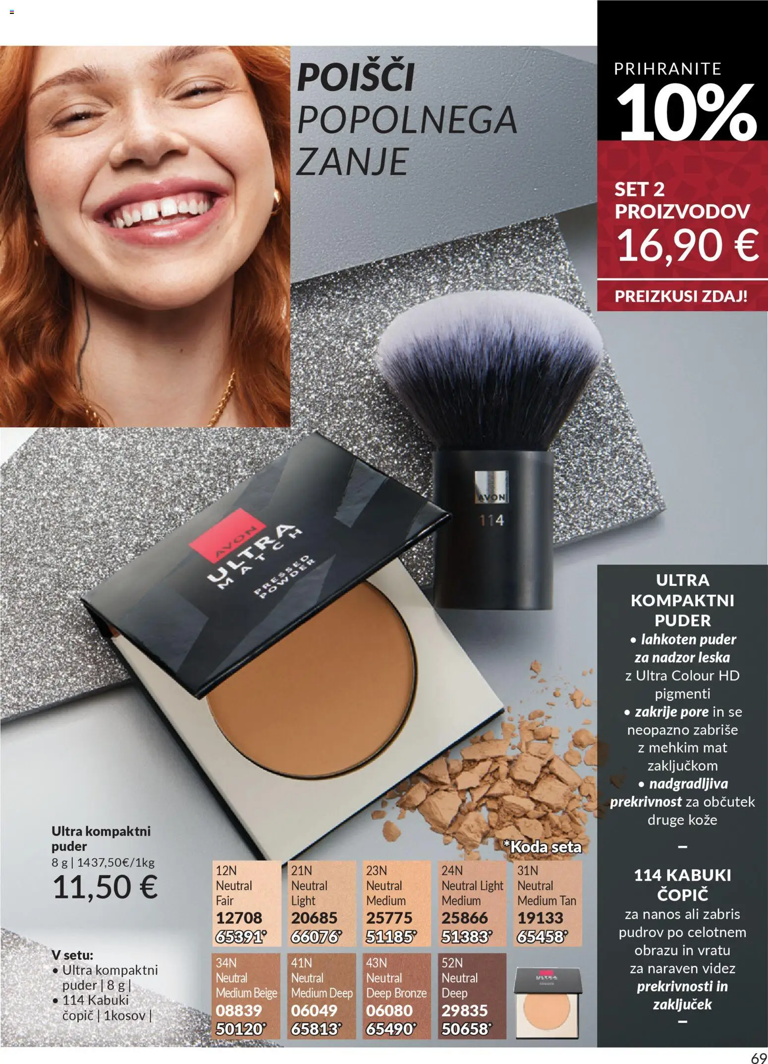 Novi Avon katalog ponudbe – veljaven od 01.10.2025 | Stran: 69 | Izdelki: Puder, Copic