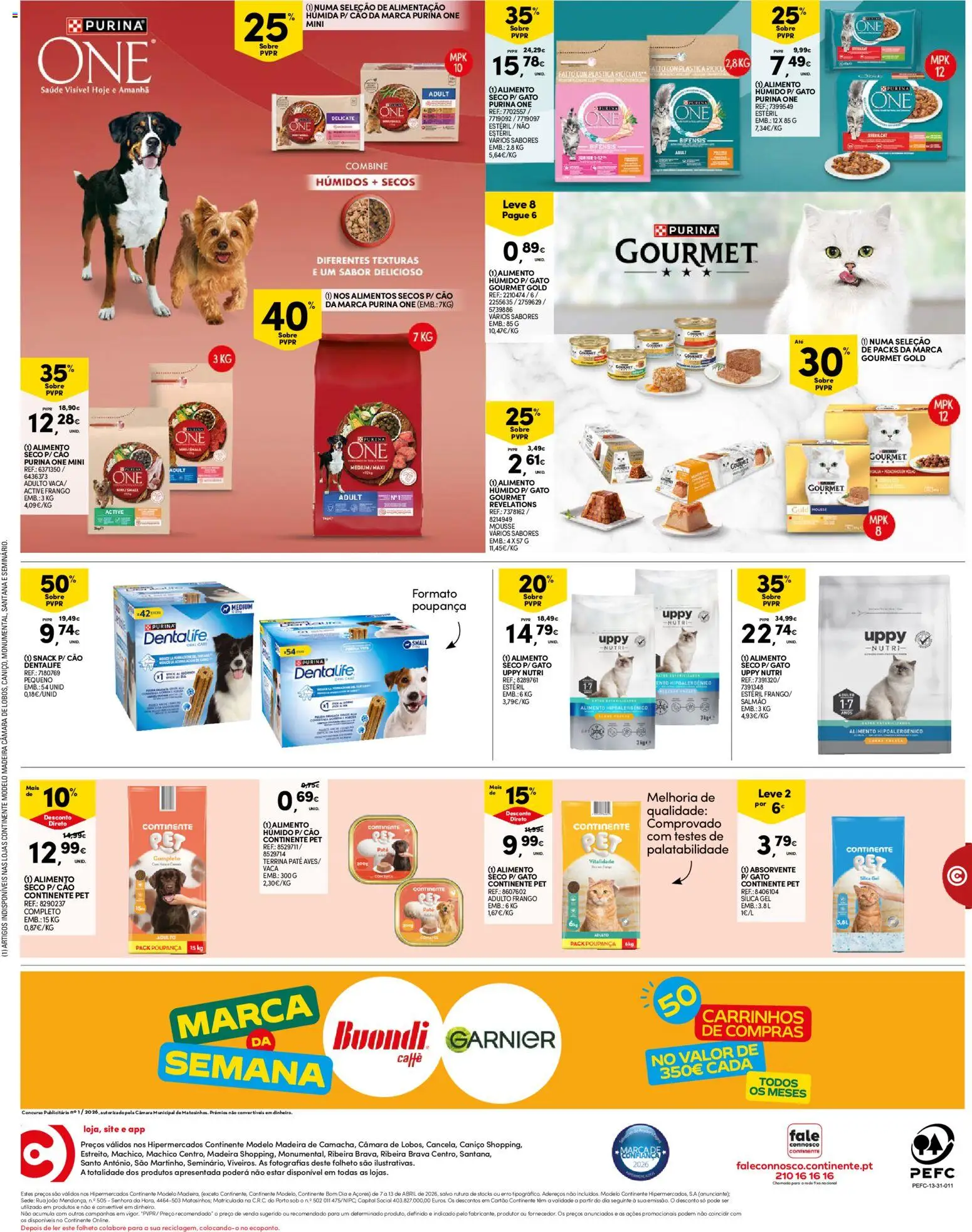 Continente Madeira │ válido de 07.04.2026 | Página: 24 | Produtos: Purina one, Frango, Salmão, Café