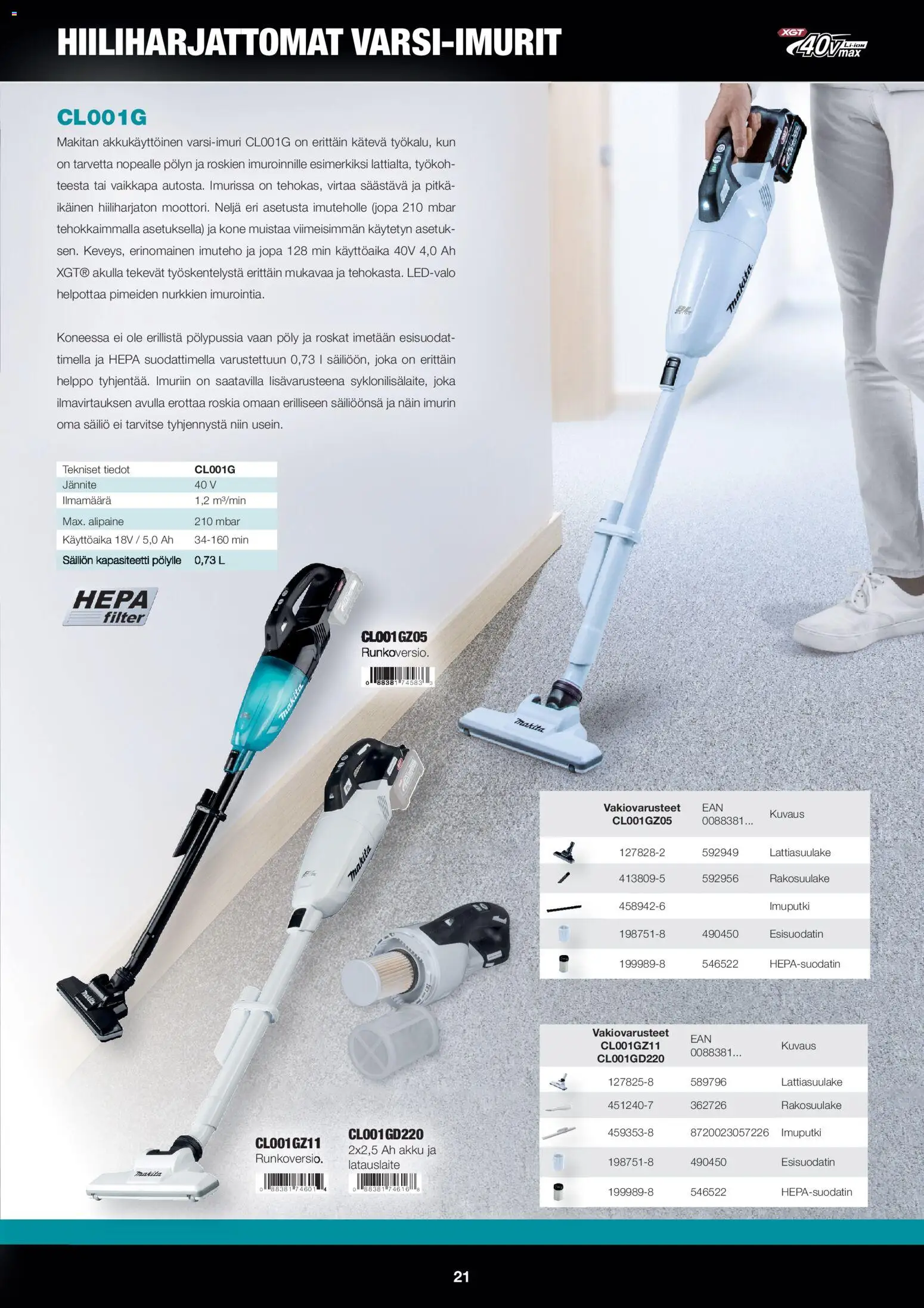 Makita tarjoukset – voimassa 01.12.2025 alkaen | Sivu: 21 | Tuotteet: Akku